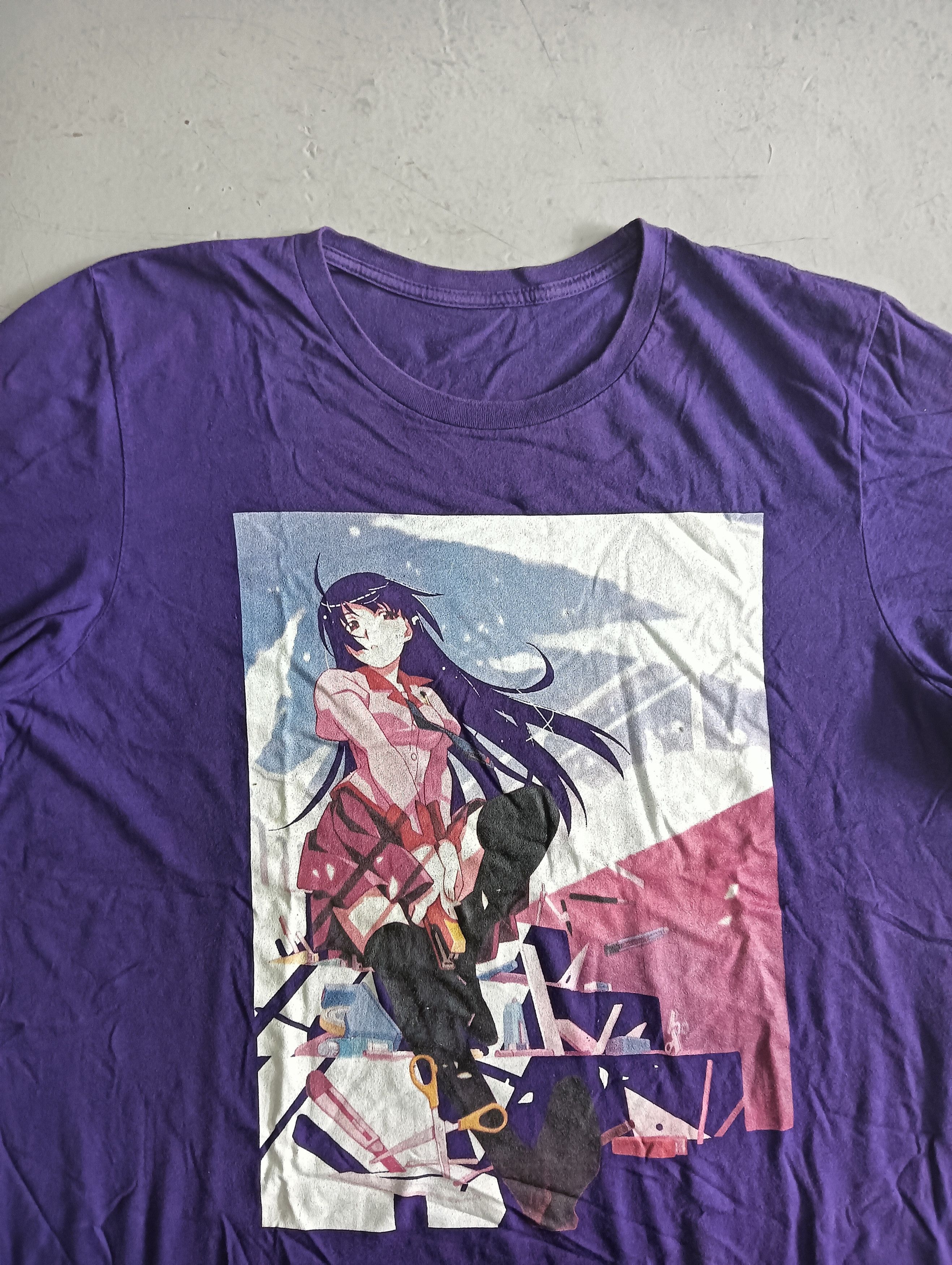 image of Anima x Cartoon Network Bootleg Monogatari Anime Tee in Purple, Men's (Size XL)