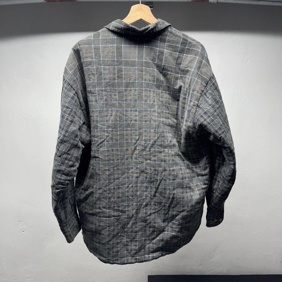 Vintage Thrashed Faded Distressed Plaid Flannel Shirt Jacket Grunge Size US M / EU 48-50 / 2 - 2 Thumbnail