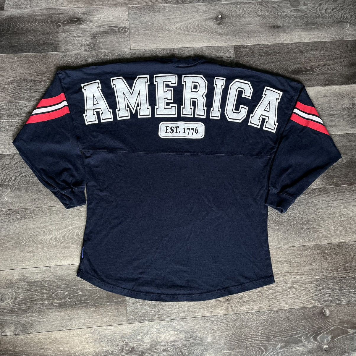 Vintage Spirit Jersey America Established 1776 Logo Longsleeve Tee Size US S / EU 44-46 / 1 - 1 Thumbnail