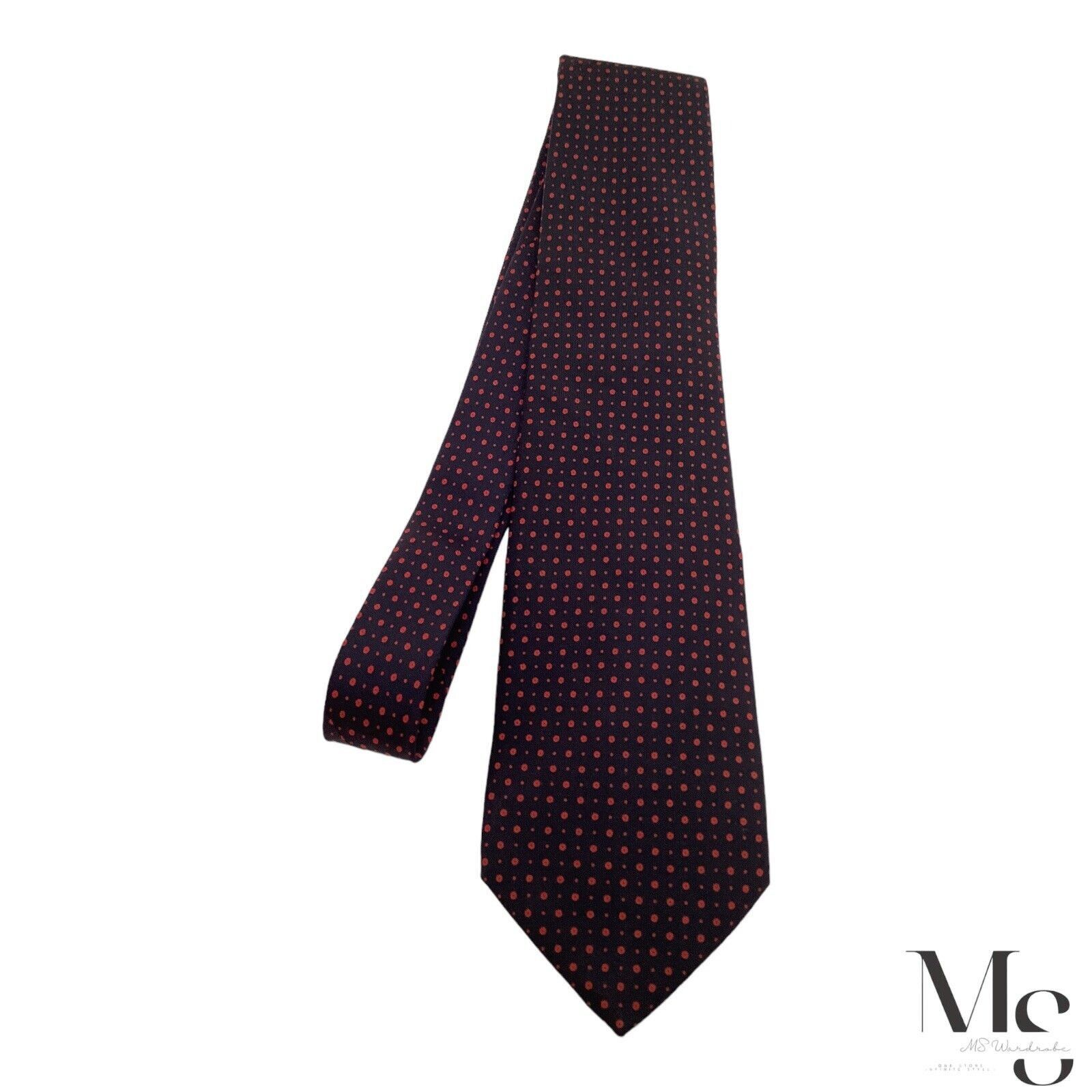 Burberry BURBERRY LONDON Navy Blue Geometric Silk Tie Made In England Size ONE SIZE - 6 Thumbnail