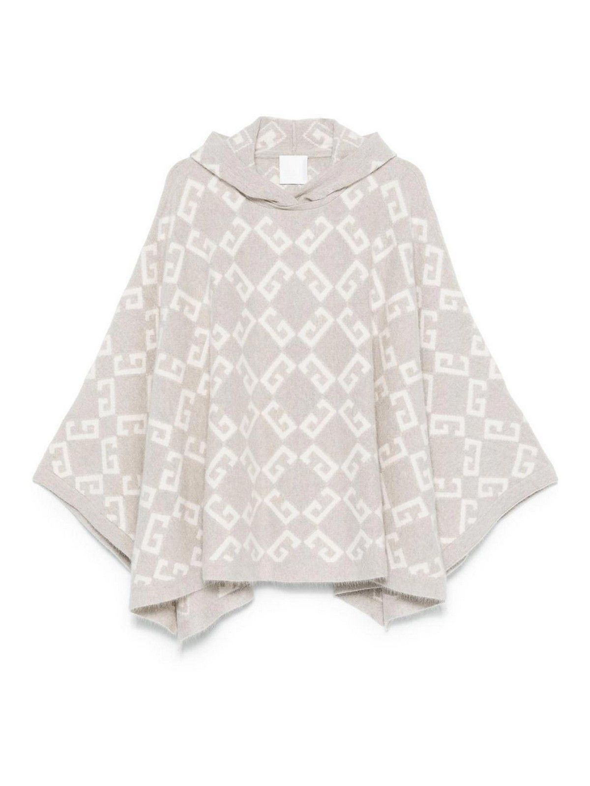 Givenchy o1w1db10326 Hooded Poncho in Beige Size L / US 10 / IT 46 - 1 Thumbnail