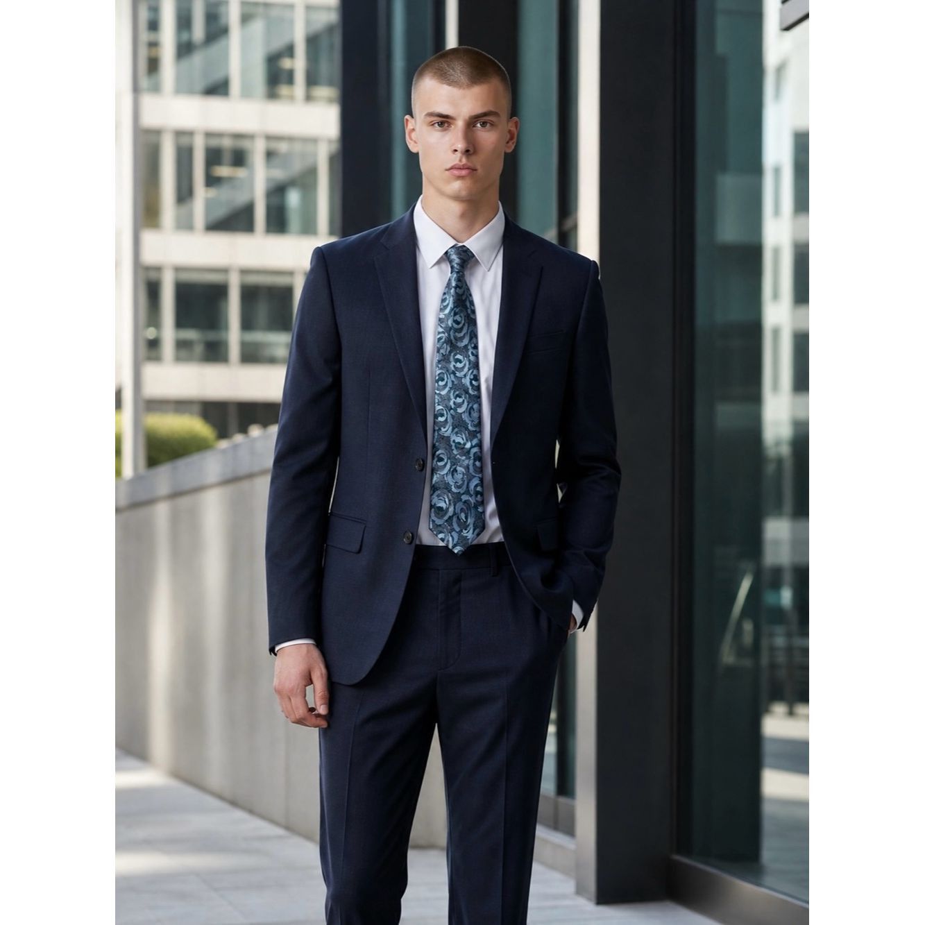 Pierre Cardin Pierre Cardin Blue Tie Size ONE SIZE - 1 Thumbnail