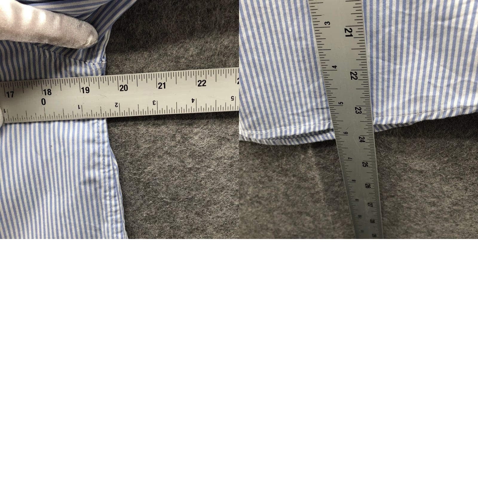 Banana Republic Banana Republic Quinn Boy Fit Shirt Womens S Blue Striped Long Sleeve Poplin Shirt Size S / US 4 / IT 40 - 8 Thumbnail
