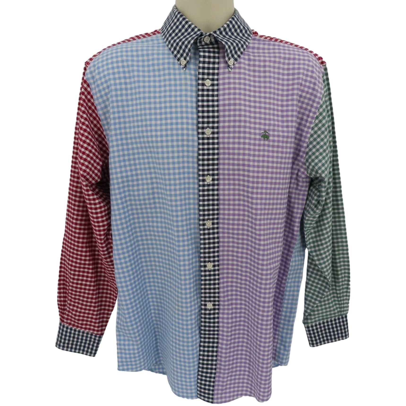 Brooks Brothers Brooks Brothers Button-Up Shirt Medium Regular Colorblock Gingham Long Sleeve Size US M / EU 48-50 / 2 - 2 Thumbnail