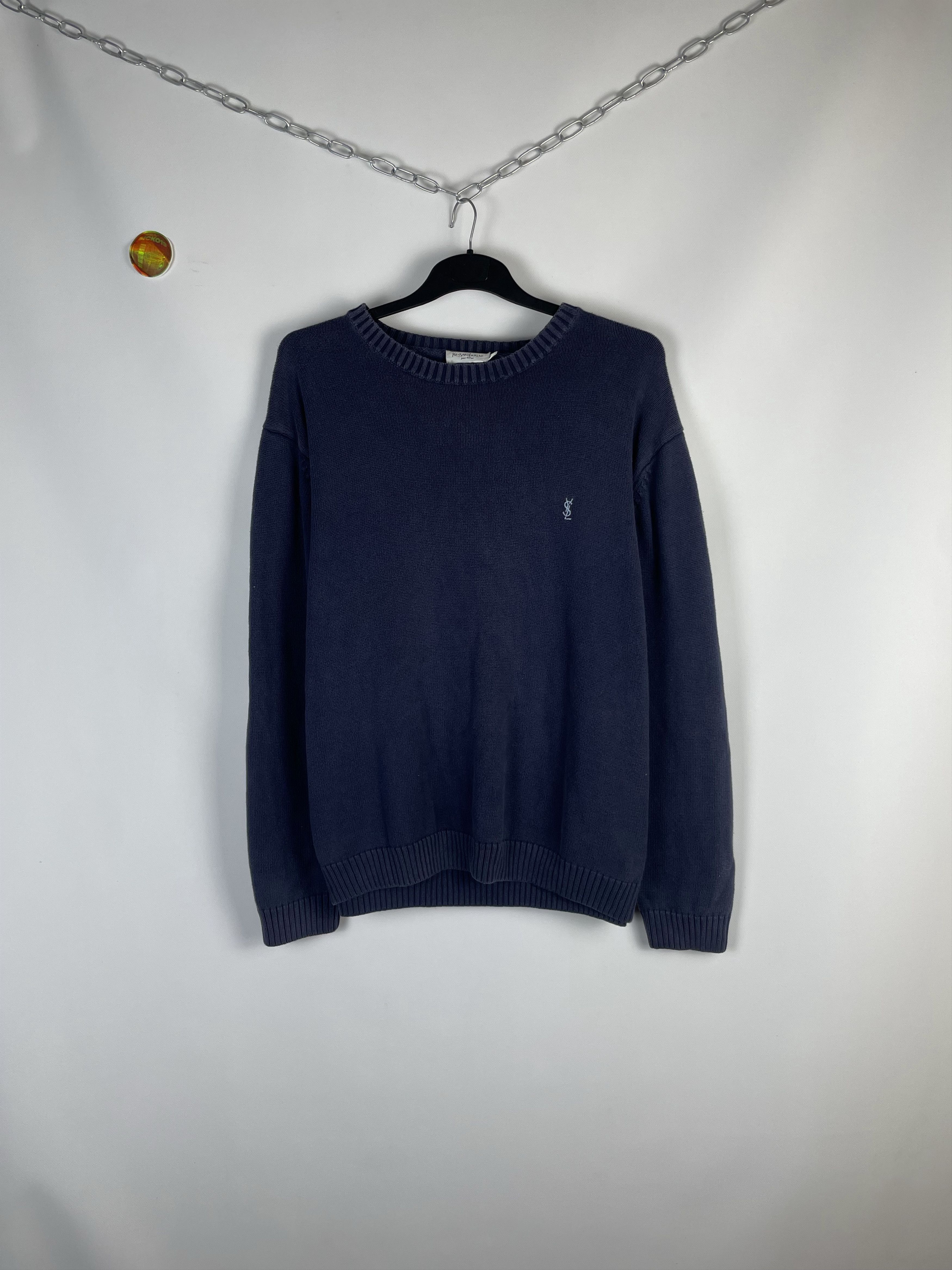 Vintage Vintage Yves Saint Laurent Knitted Sweater Size US XL / EU 56 / 4 - 1 Thumbnail