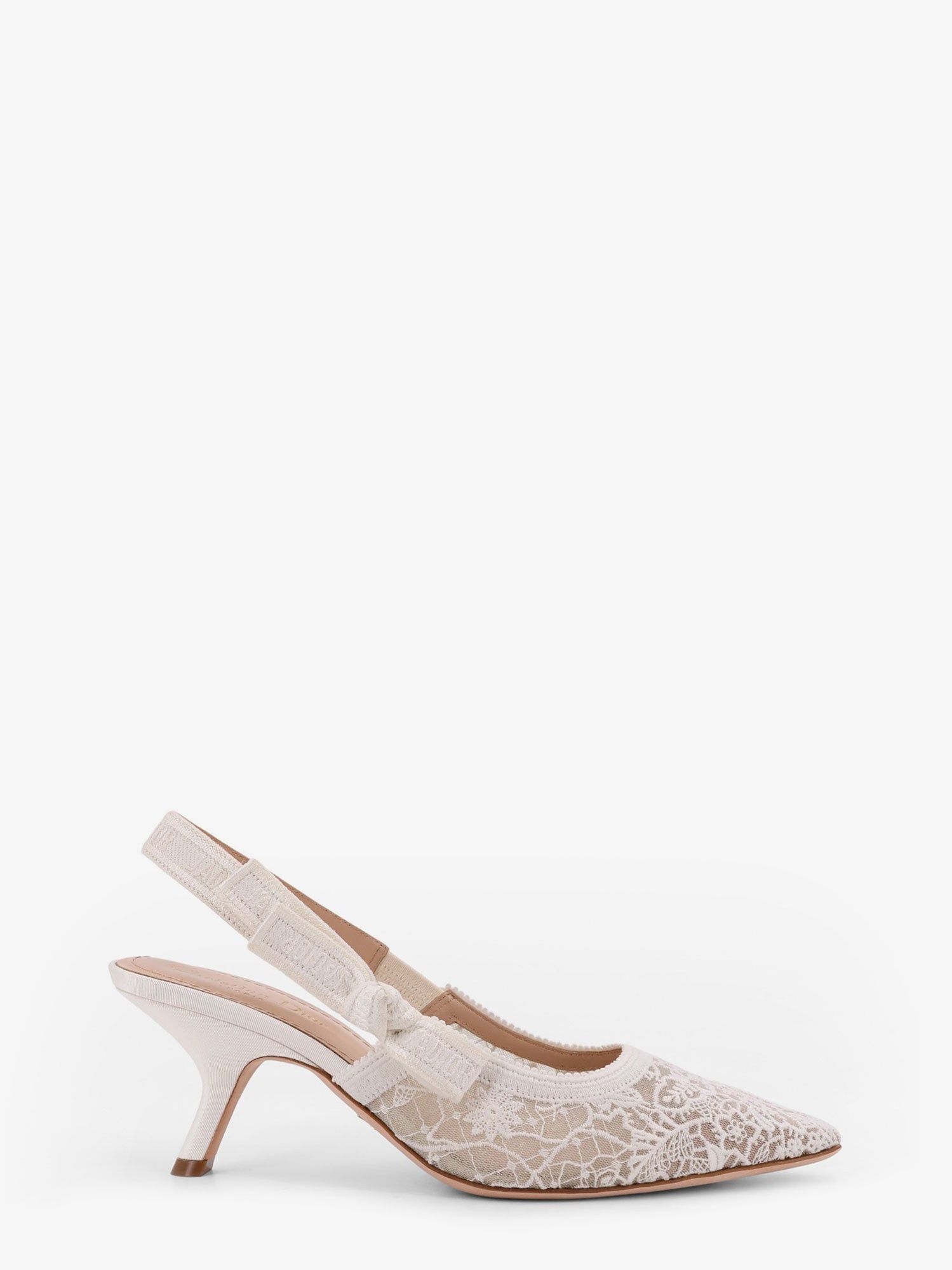 J'adior Lace Pumps With Side Bow Detail