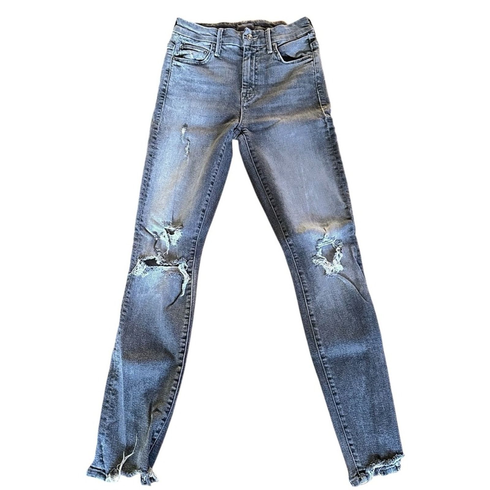 MOTHER MOTHER High Waisted Looker Ankle Chew Jeans - Size 24 Size 24" / US 00 / IT 34 - 5 Thumbnail