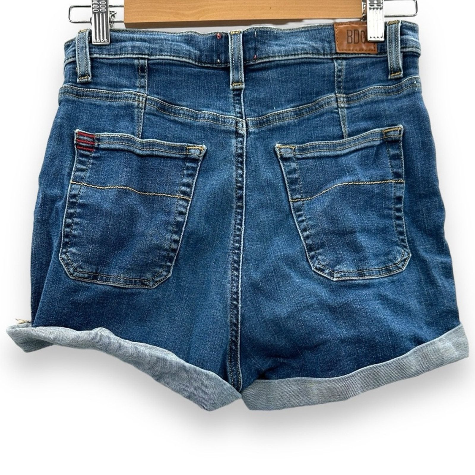 Urban Outfitters Urban Outfitters BDG Pin Up Medium Wash High Rise Shorts 29 Size 29" - 2 Thumbnail