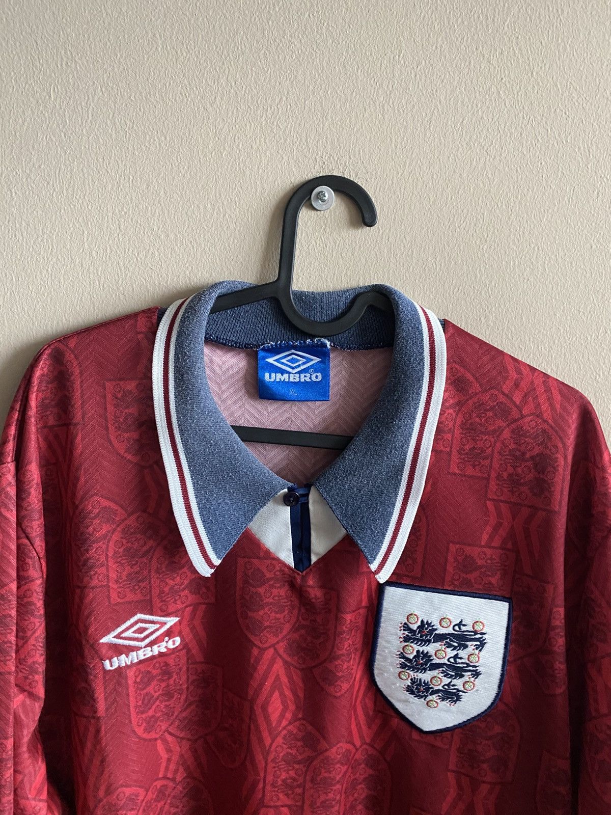 Umbro Vintage 1993-1995 England Soccer Jersey Umbro Size US XL / EU 56 / 4 - 2 Thumbnail