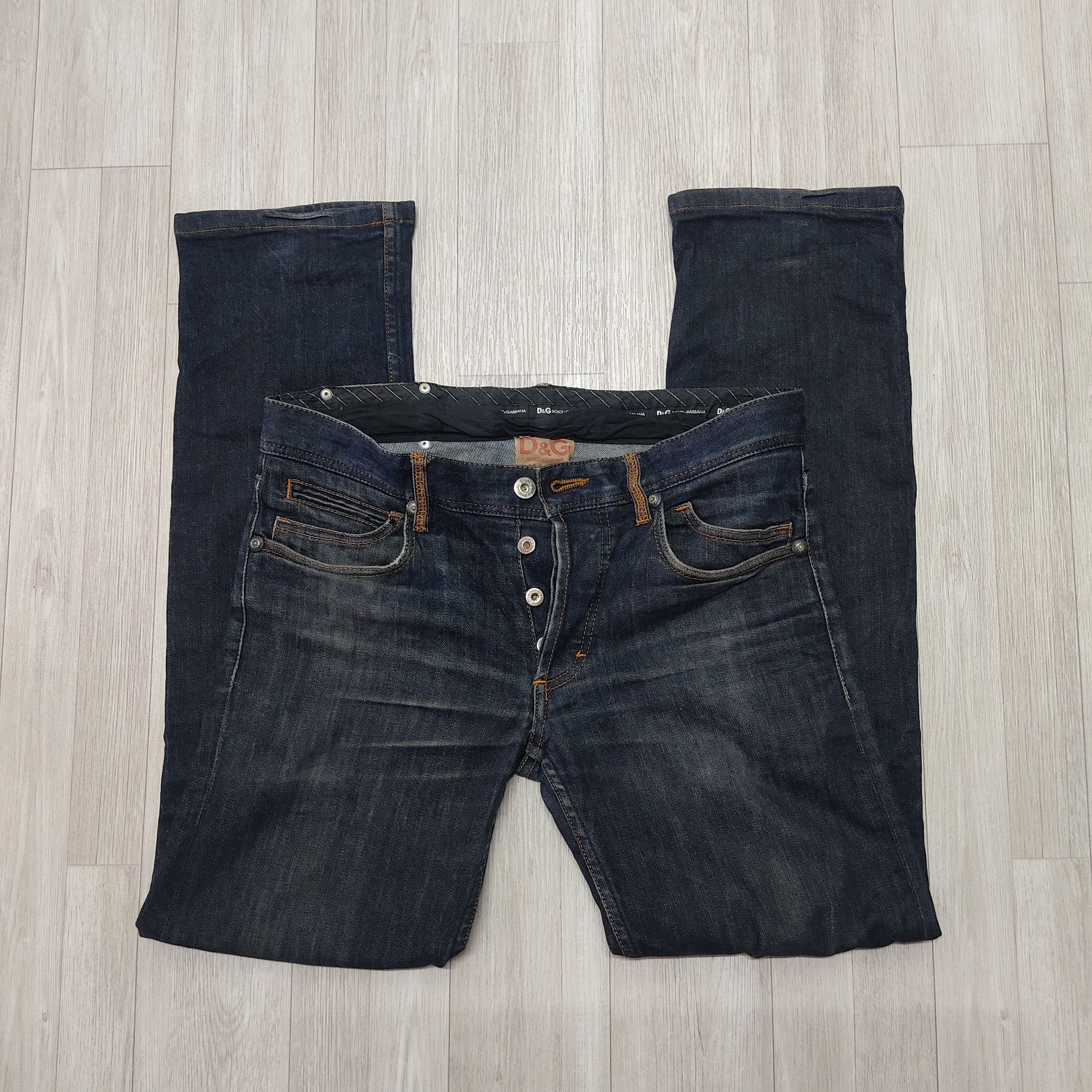 Dolce & Gabbana DOLCE & GABBANA Low Rise Straight Cut Slim Fit Denim Pants Size US 33 - 11 Thumbnail