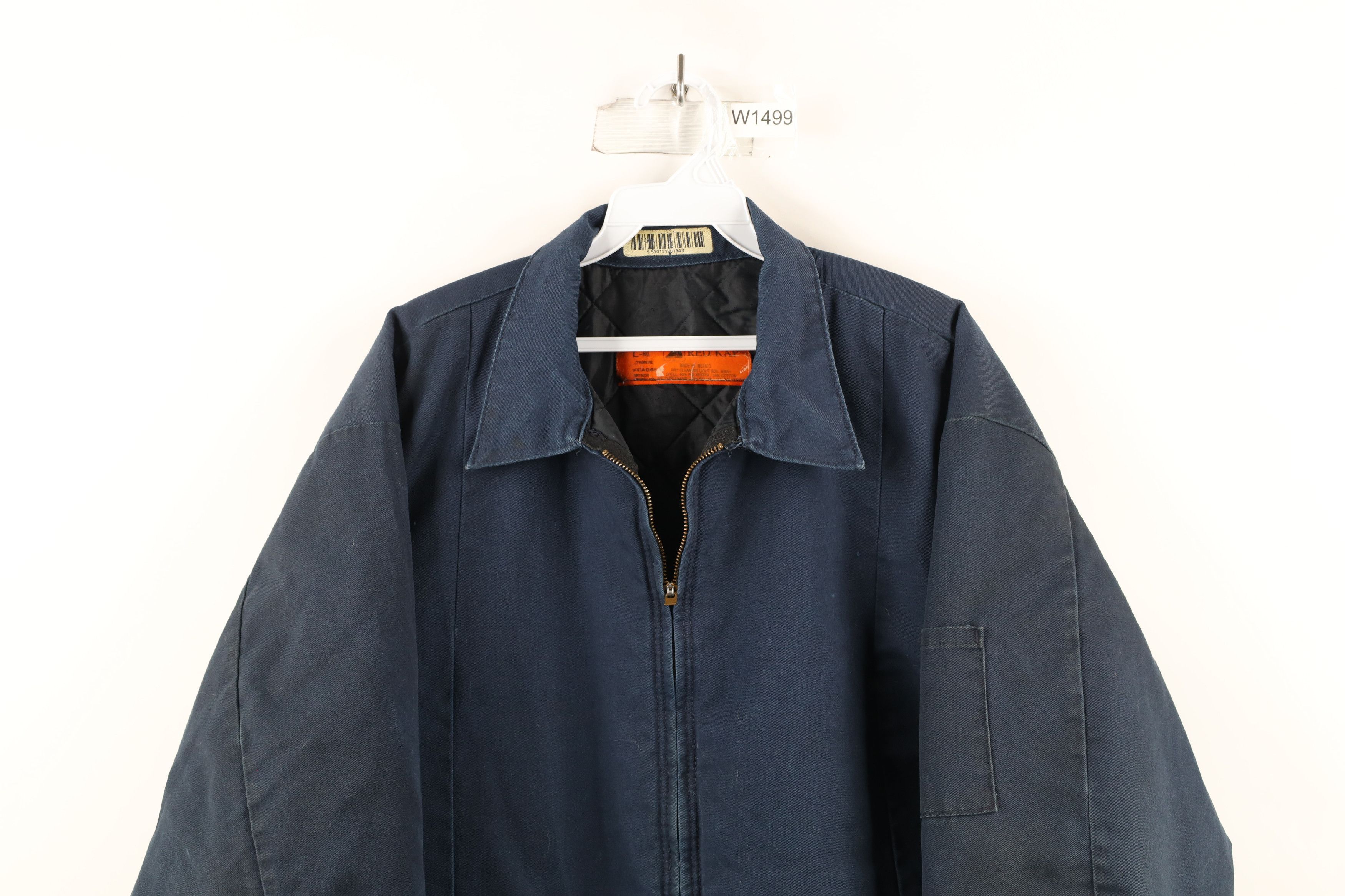 Vintage Vintage 90s Streetwear Quilted Work Mechanic Jacket Blue Size US L / EU 52-54 / 3 - 2 Thumbnail