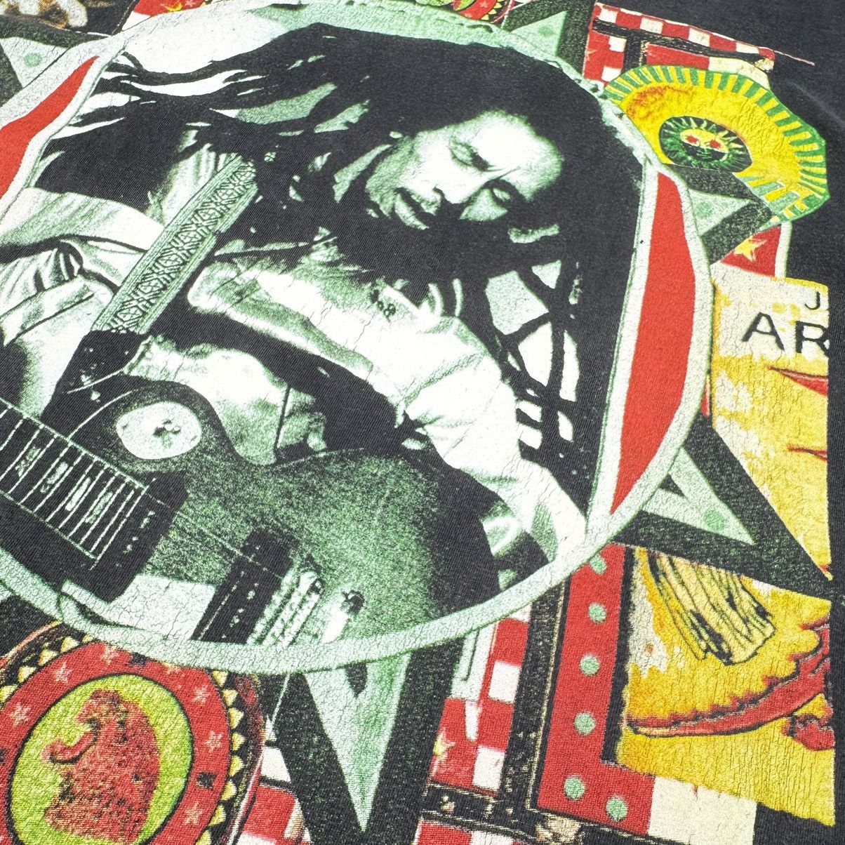 Bob Marley Vintage 90s Bob Marley Rasta Revolution Rare Euro T Shirt Size US XL / EU 56 / 4 - 4 Thumbnail