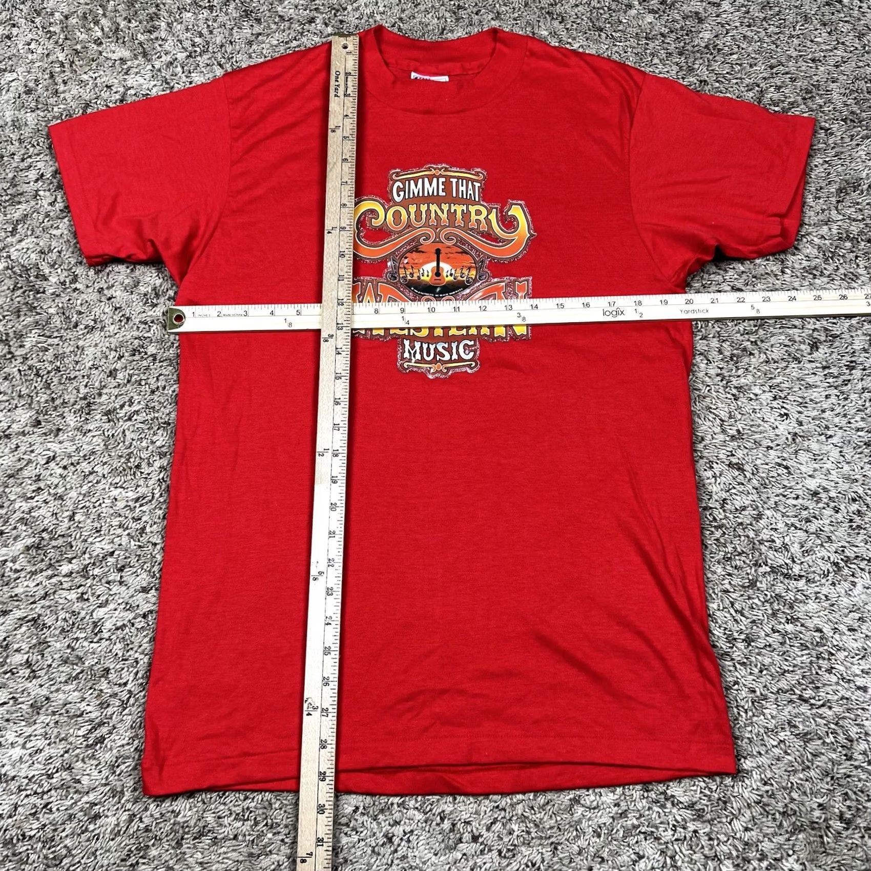 Hanes VINTAGE Hanes Red T-Shirt 80s Country Western Nashville Made USA Medium Shirt Unisex Adults Mens Womens Size US M / EU 48-50 / 2 - 6 Thumbnail