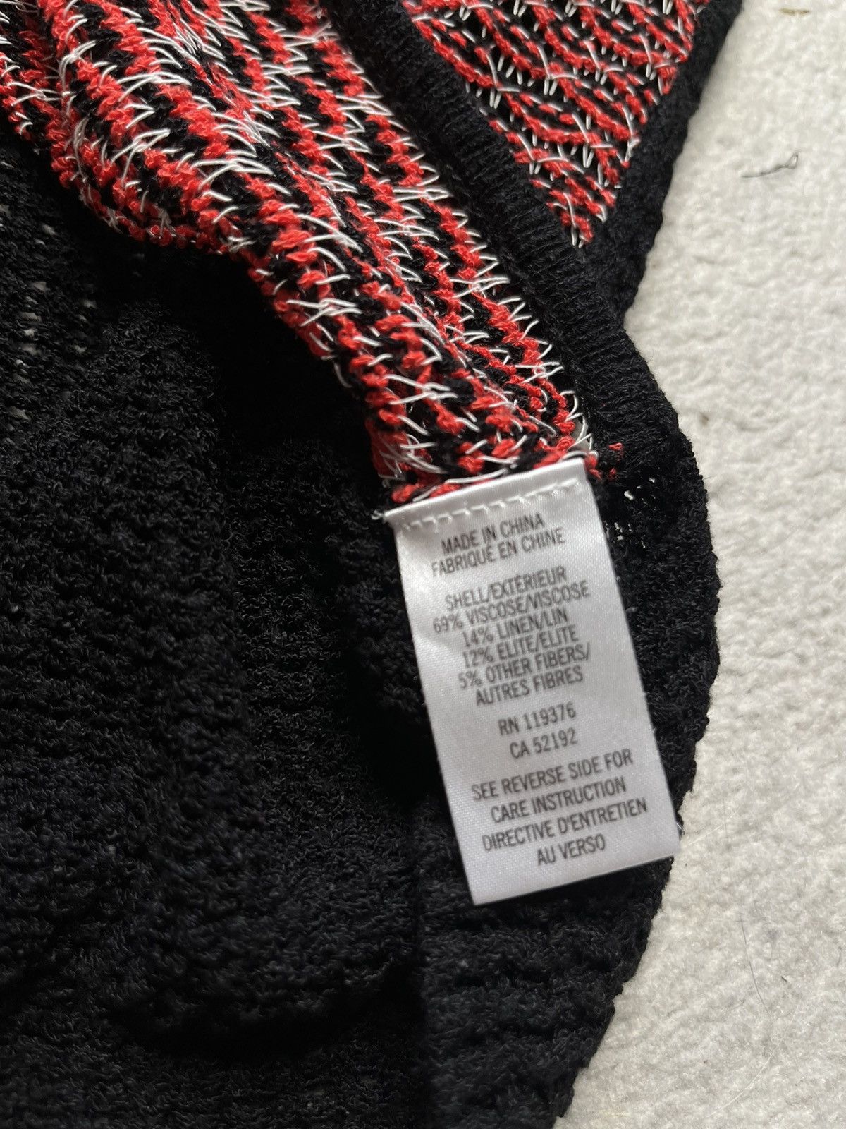 Helmut Lang Vintage Red Black sweater thin, transparent Helmut Lang Size M / US 6-8 / IT 42-44 - 10 Thumbnail