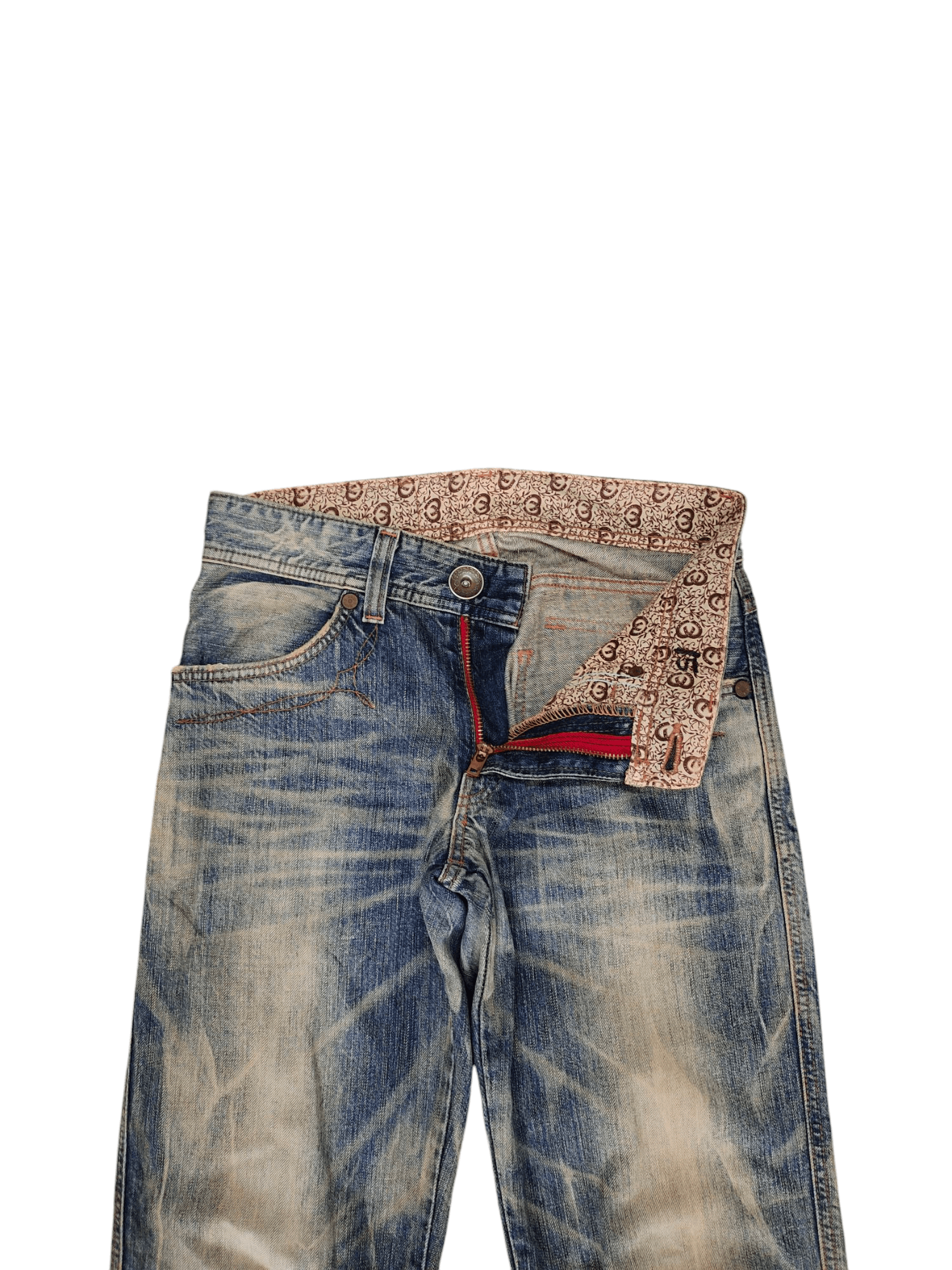 Number (N)ine × Undercover Vintage Edwin Japan Clawmark Distress Faded Denim Jeans Size US 29 - 9 Thumbnail