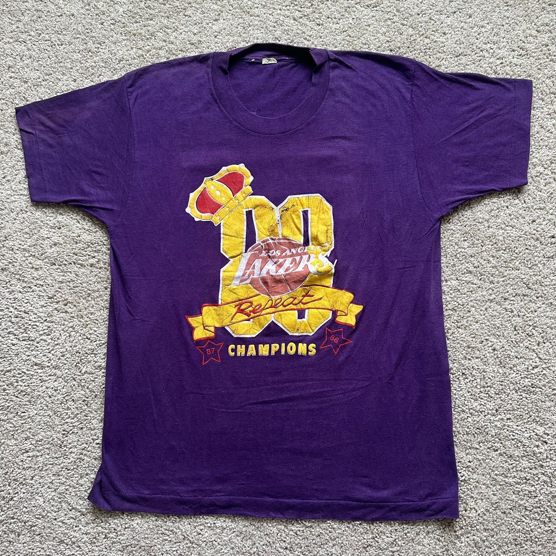 Vintage Vintage 1988 Los Angeles Lakers T-Shirt Single Stitch Repeat Size US L / EU 52-54 / 3 - 1 Thumbnail