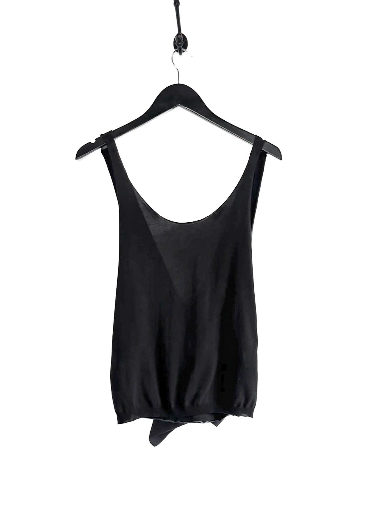 Lanvin Lanvin SS06 Black Jersey Plunged Back Structured Tank Top Size XS / US 0-2 / IT 36-38 - 1 Thumbnail