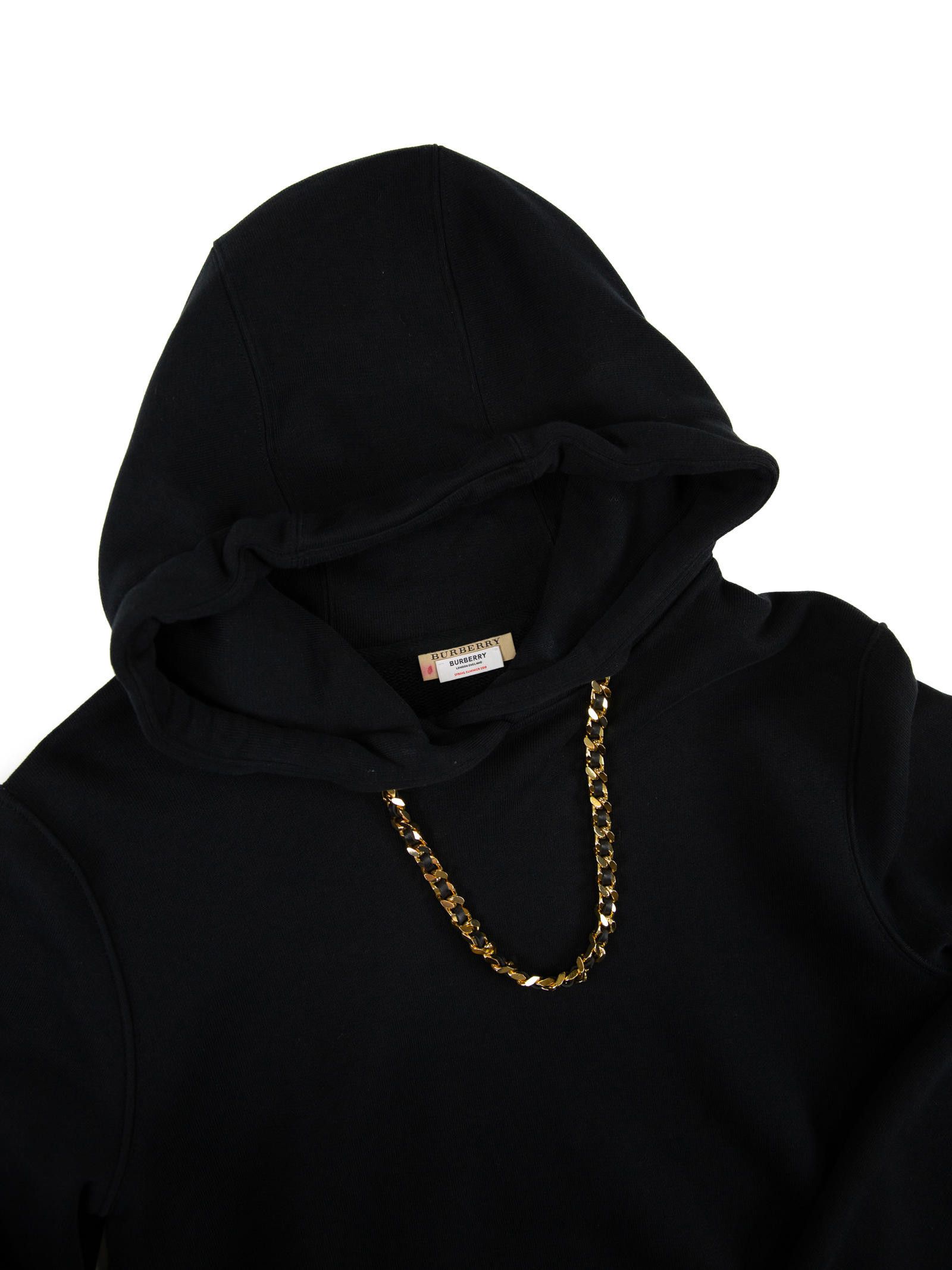 Burberry Burberry Chain Detail Black Hoodie Size US S / EU 44-46 / 1 - 2 Thumbnail