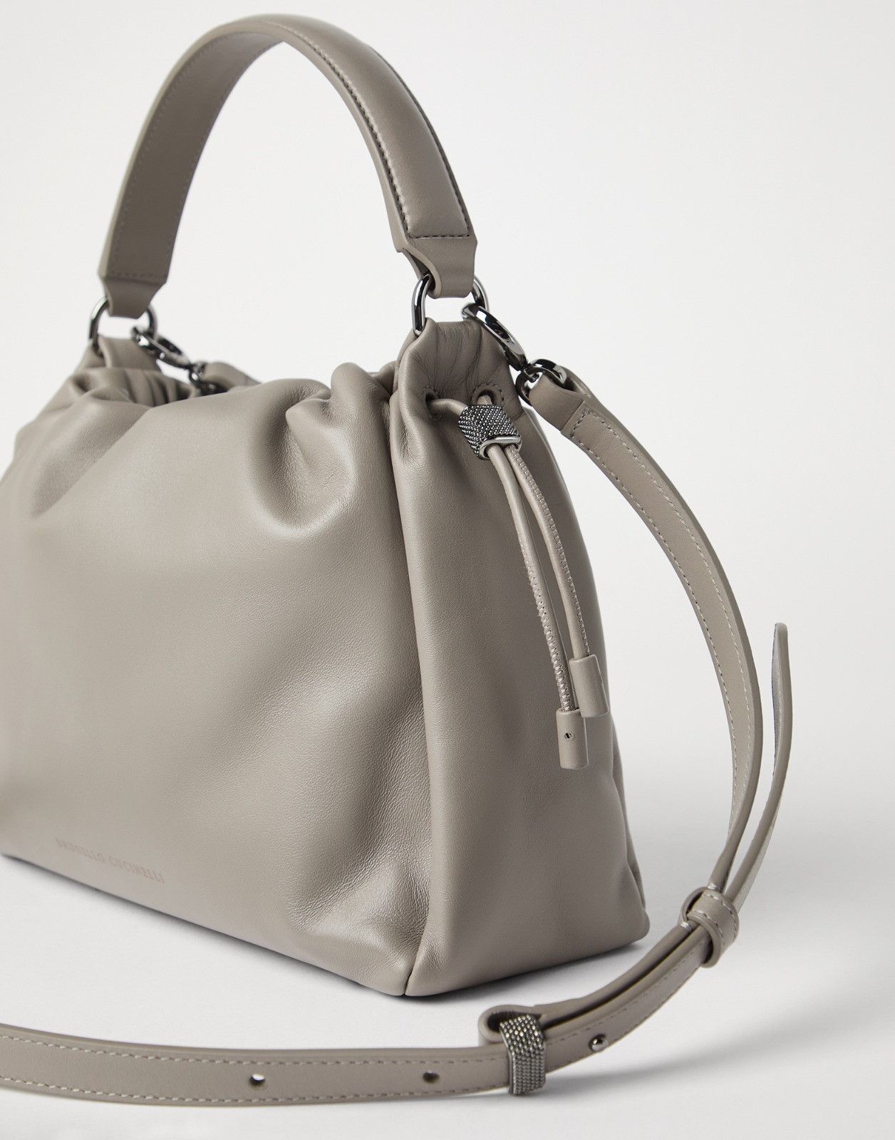 Brunello Cucinelli o1la1rc1a0326 Size: OS / Shoulder Strap Bag in Grey Size ONE SIZE - 4 Thumbnail