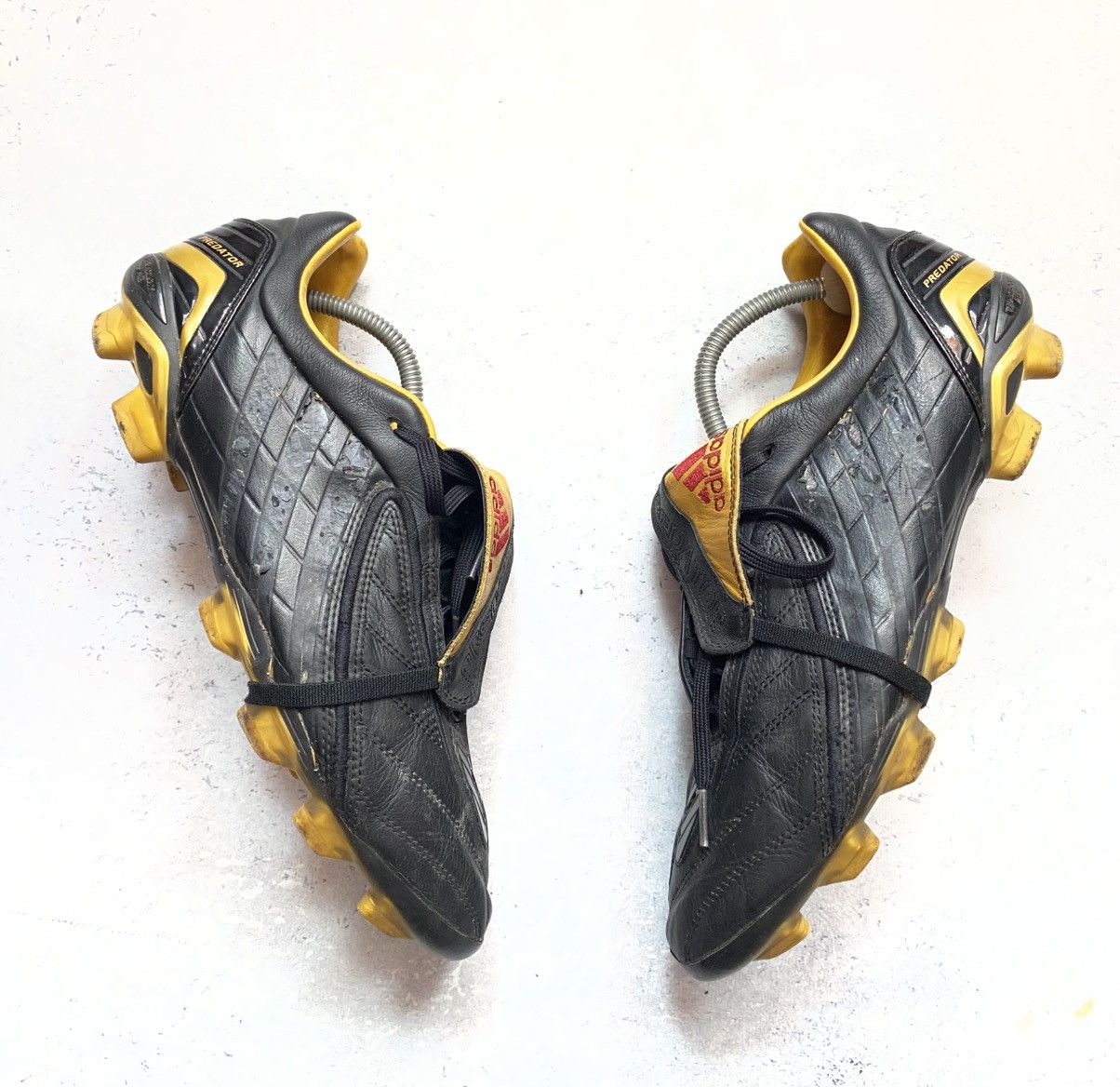 Adidas Adidas Predator Black Leather Professional Football Boots Size US 12 / EU 45 - 2 Thumbnail