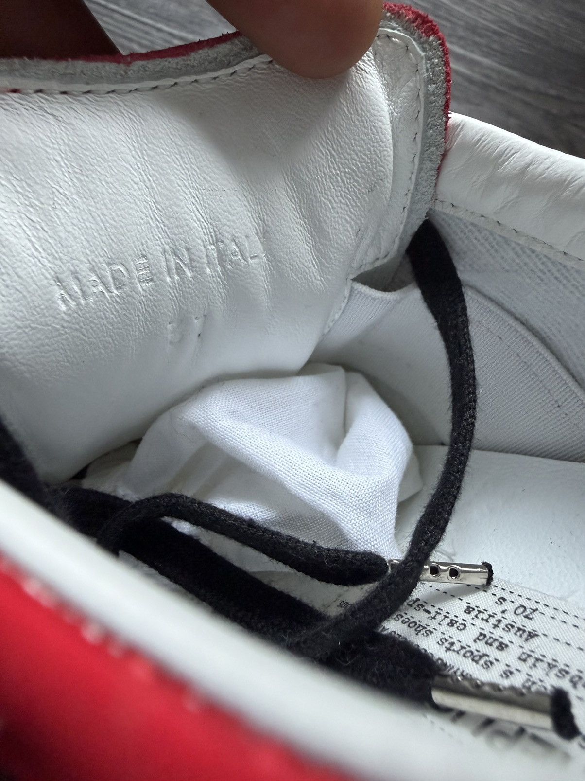Maison Margiela Maison Margiela Red Rubberized Patent Leather GAT Trainers Size US 7 / IT 37 - 9 Thumbnail
