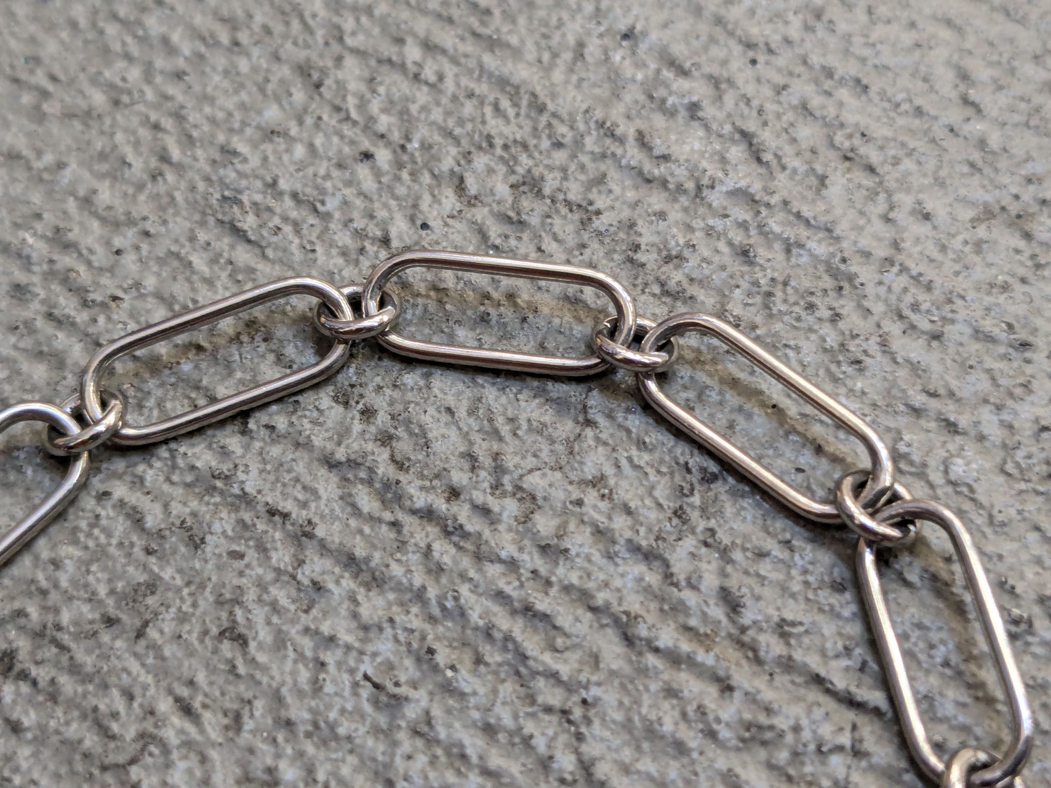 Sterling Silver Sterling Silver Bracelet Paperclip Link Chain 7.5" Size ONE SIZE - 6 Thumbnail