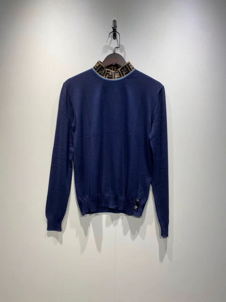 Fendi Fendi Logo Turtleneck Wool Sweater - dmc Size US M / EU 48-50 / 2 - 1 Thumbnail