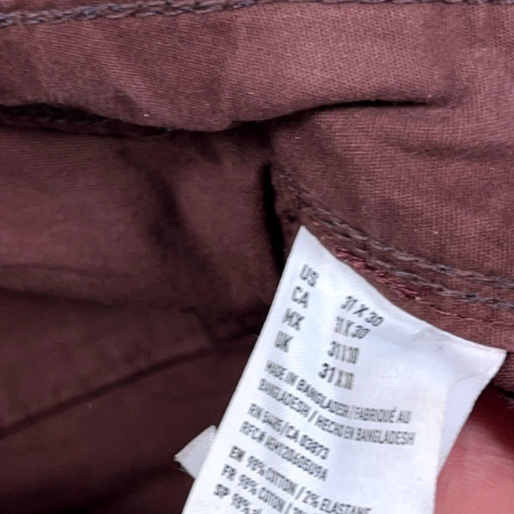 American Eagle Outfitters American Eagle Outfitters Pants Men 31x30 Slim Fit Chino Purple Cotton Flat Front 5-Pocket Slant/Slash Pockets Dining Business Casual Formal Workwear Size US 31 - 5 Thumbnail