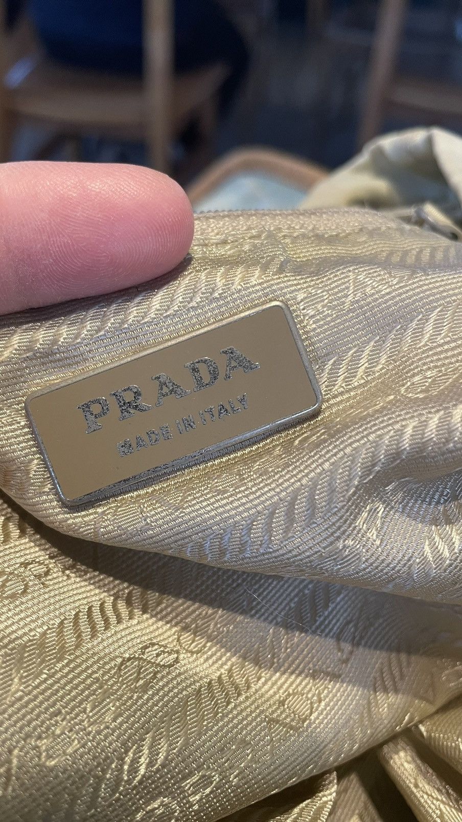 Prada × Vintage Prada Sport Cream Ivory Brown Nylon Leather Size ONE SIZE - 2 Thumbnail