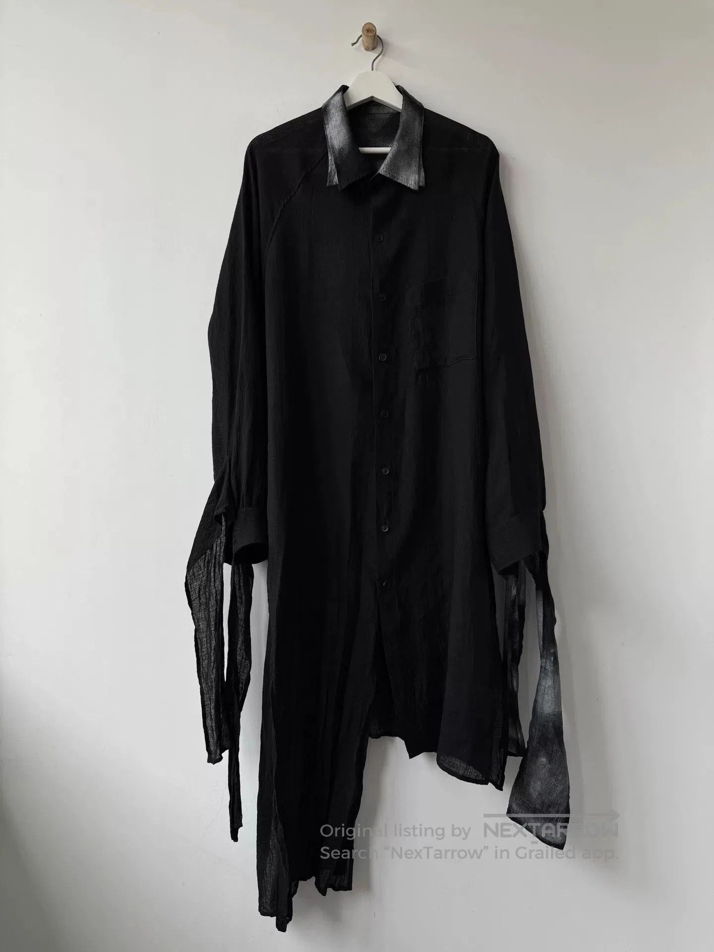 Yohji Yamamoto Yohji Yamamoto 24SS Linen Twisted Ribbon Shirt. Size US L / EU 52-54 / 3 - 2 Thumbnail