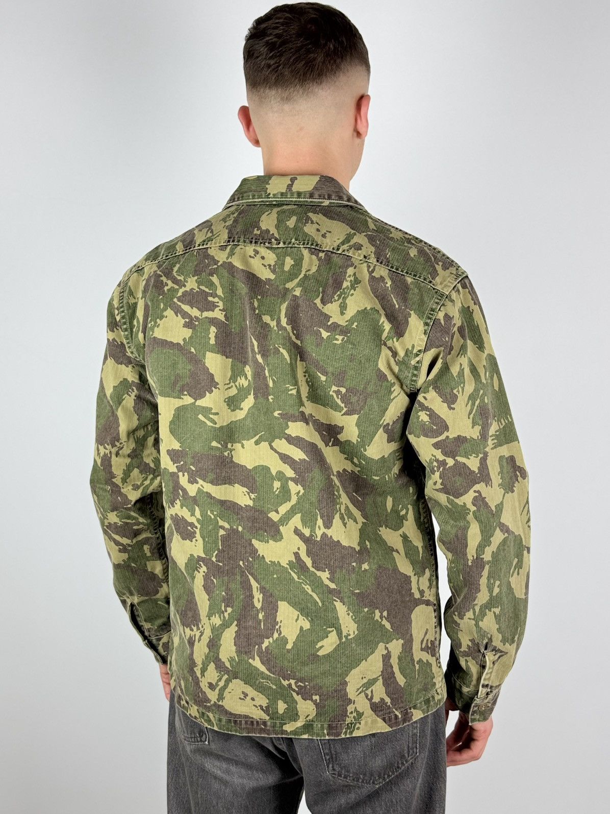 Momotaro Jeans Momotaro Jeans Herringbone Camouflage Pockets Light Jacket Size US L / EU 52-54 / 3 - 3 Thumbnail