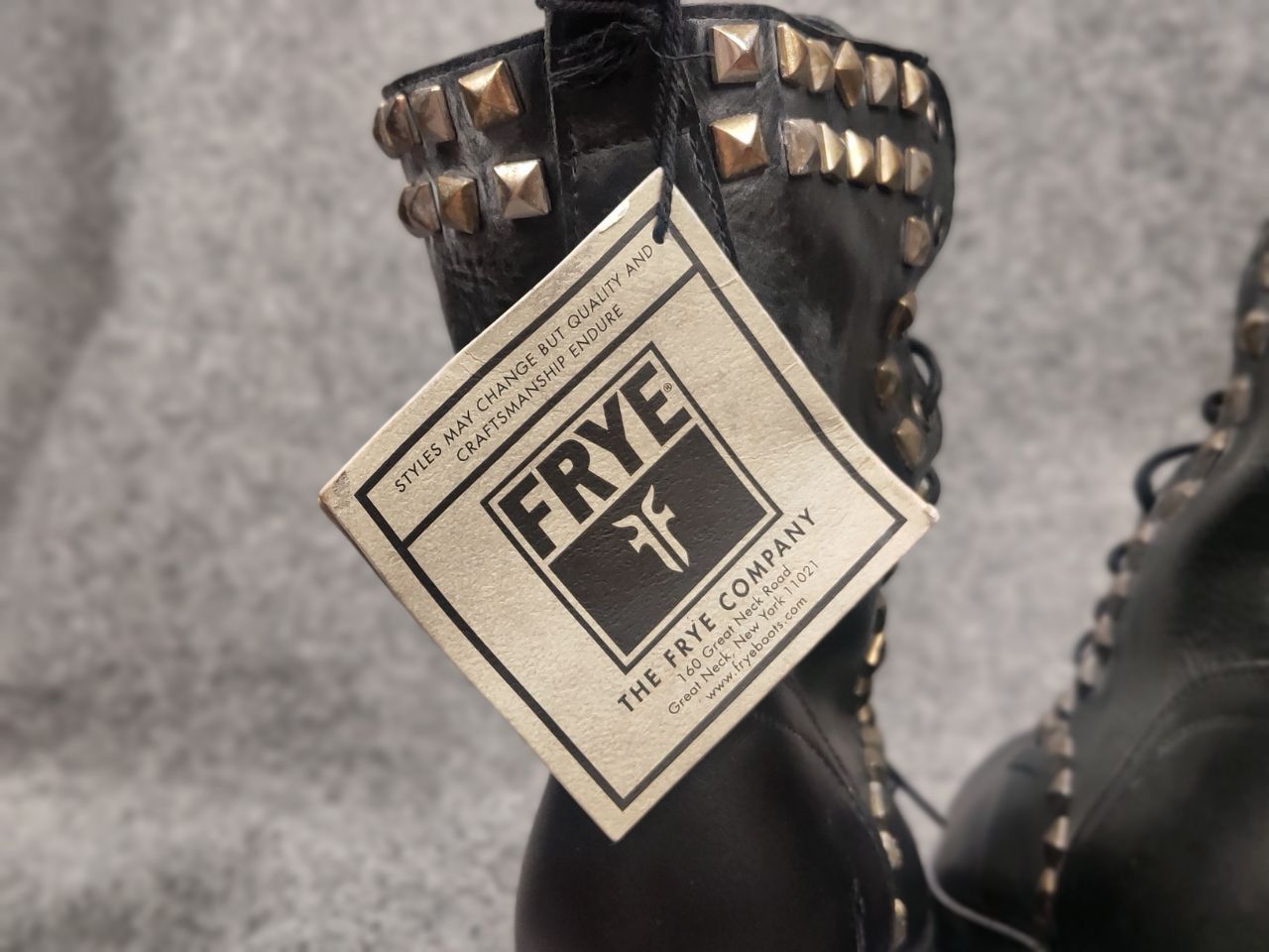 Frye Frye Design Rogan Studded Lace Tall Leather Ankle Boots Size US 11 / IT 41 - 18 Thumbnail