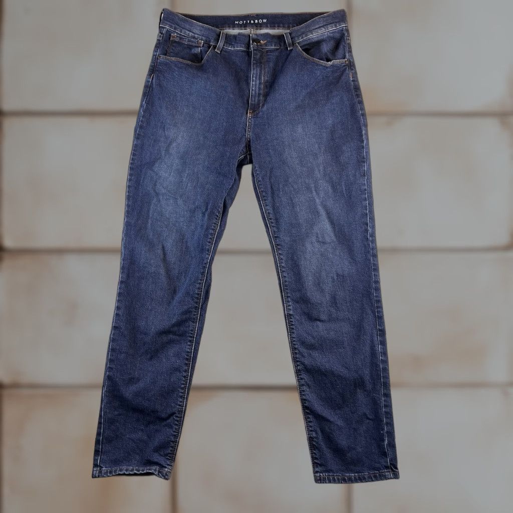 Mott & Bow Mott & Bow Mom Ridge Jeans Women 32x29 Blue Dark Wash Denim High Rise 5-Pocket Boho 90s Velvet? (Wait) Size 24" / US 00 / IT 34 - 1 Thumbnail
