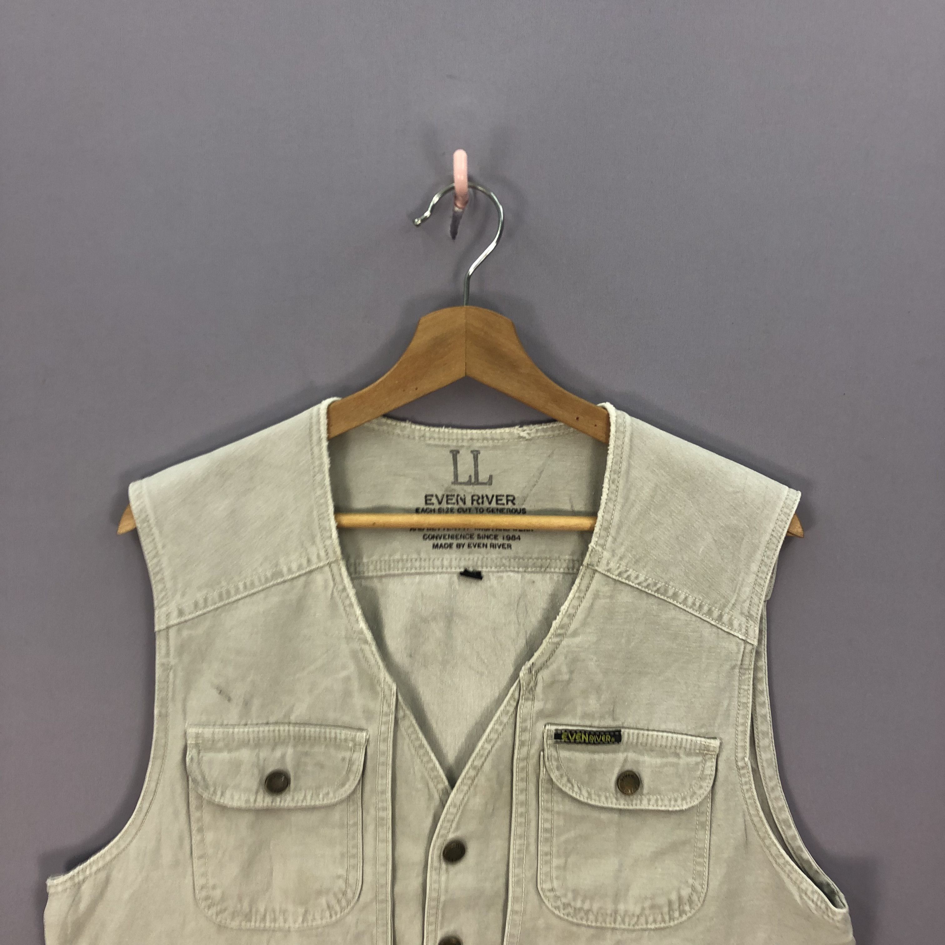 Japanese Brand × Vintage Vintage 90s Even River Japanese Vest Jackets Sleeveless Size US M / EU 48-50 / 2 - 3 Thumbnail