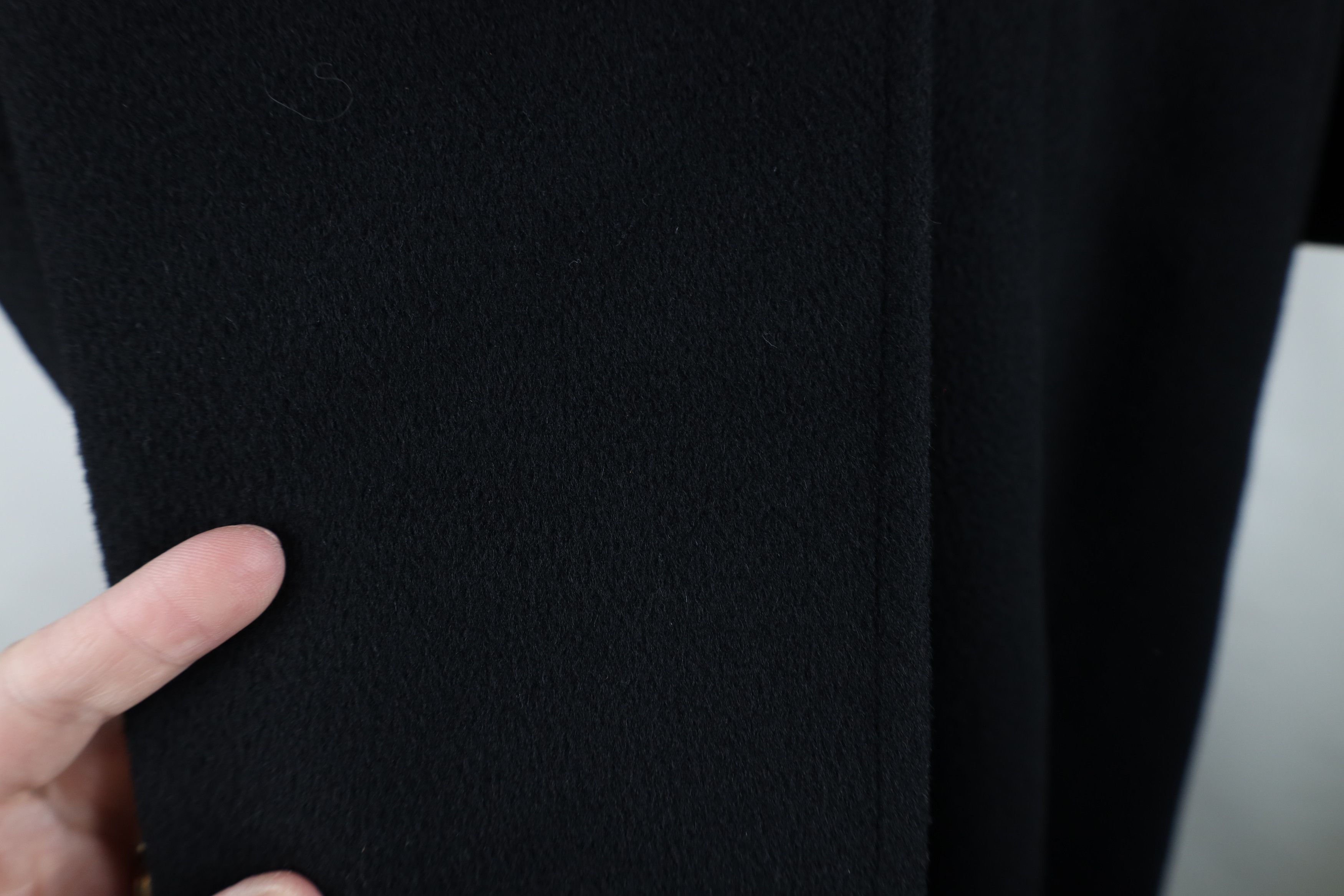 Vintage Vintage 80s 90s Mod Velvet Wool Overcoat Jacket Black USA Size L / US 10 / IT 46 - 6 Thumbnail