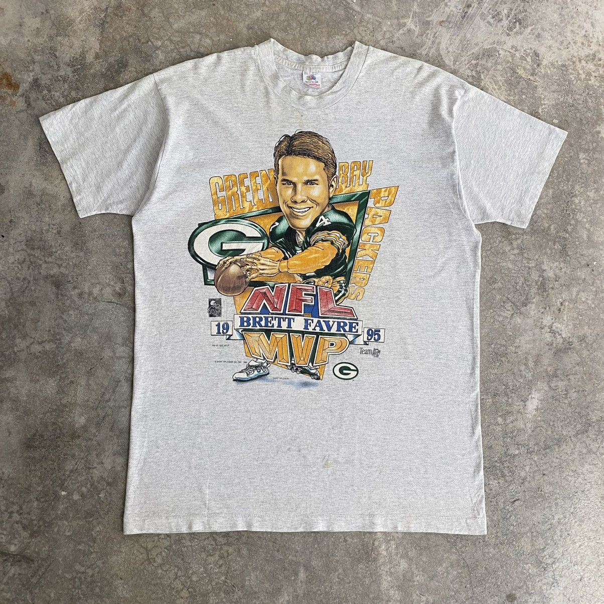 NFL Vintage 1995 Green Bay Packers Brett Favre NFL Graphic Tee Size US XL / EU 56 / 4 - 2 Thumbnail