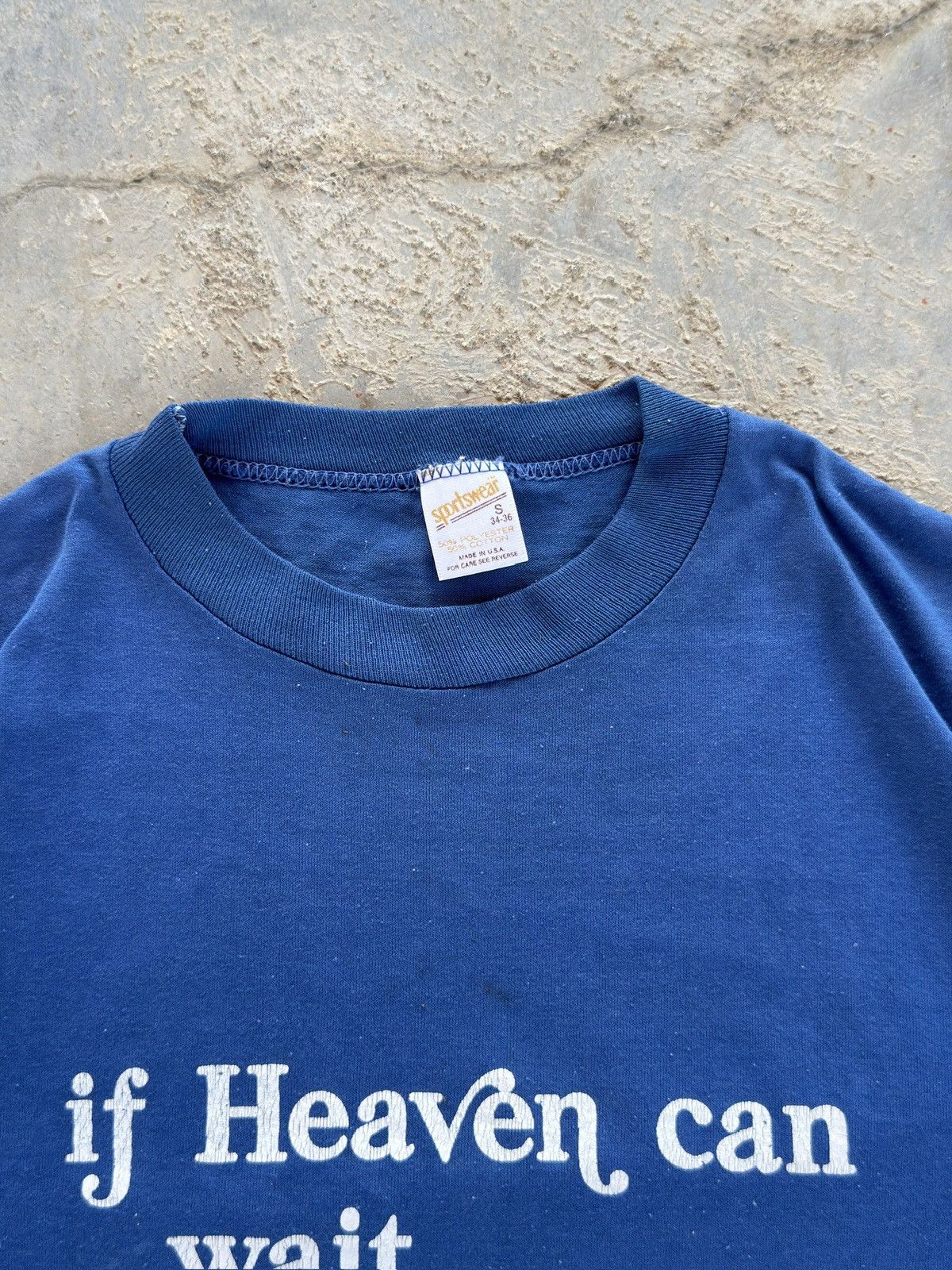 Vintage Vintage 1980s Wording Tee Size US S / EU 44-46 / 1 - 2 Thumbnail