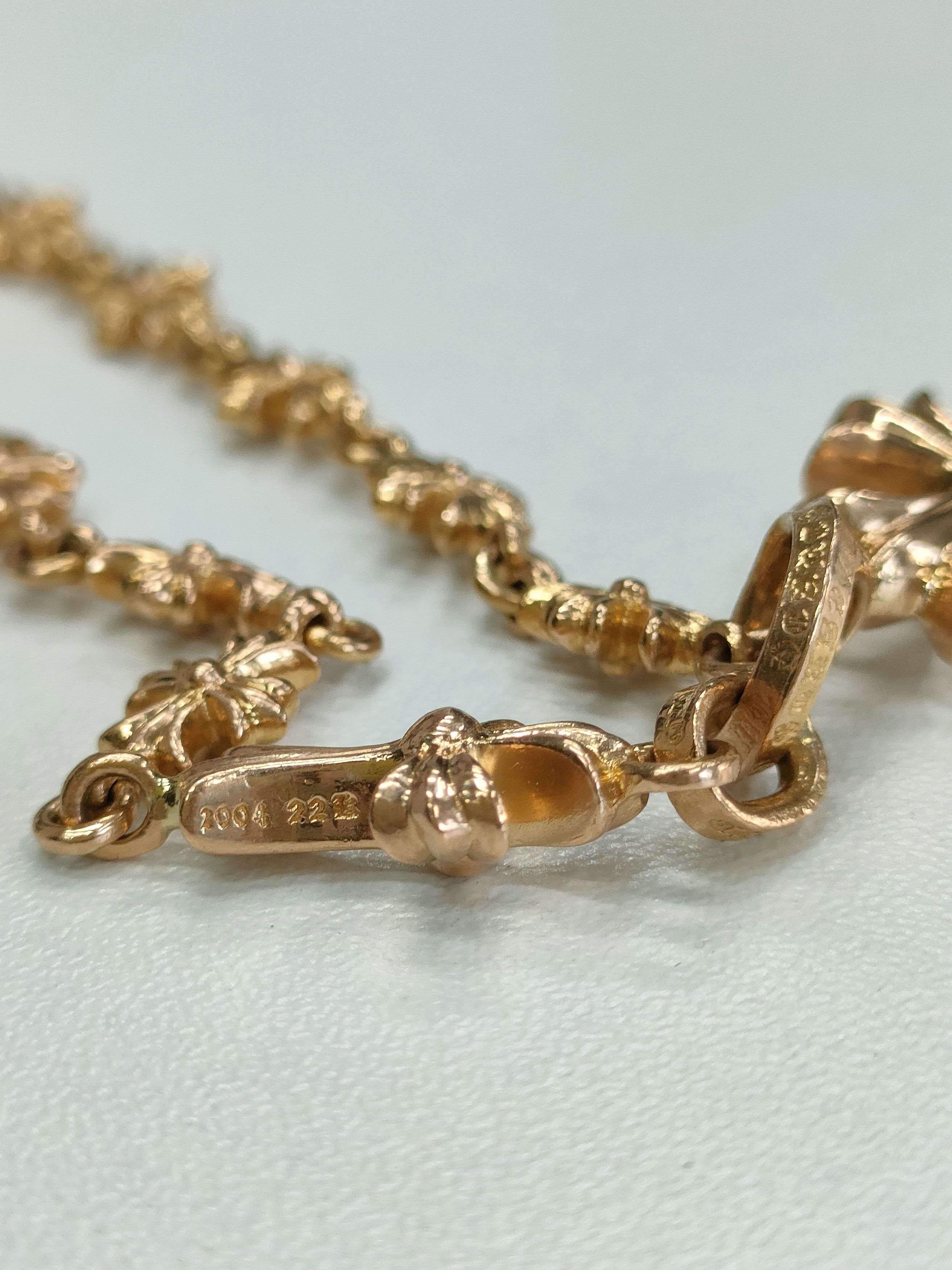 Chrome Hearts Chrome Hearts 22K Gold Tiny E Chokechain Necklace Size ONE SIZE - 11 Thumbnail