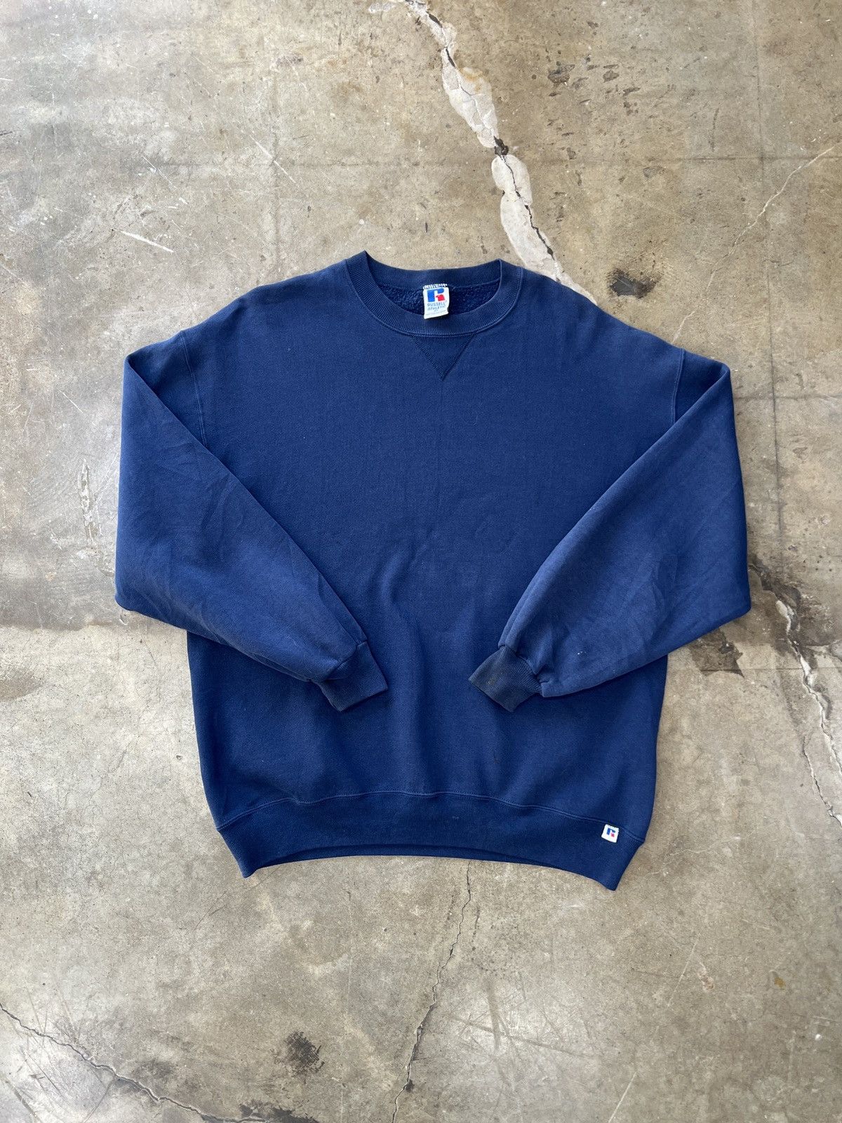 Russell Athletic × Vintage Vintage Navy Russell Athletic Crewneck USA TAG Sz. XL Size US XL / EU 56 / 4 - 2 Thumbnail