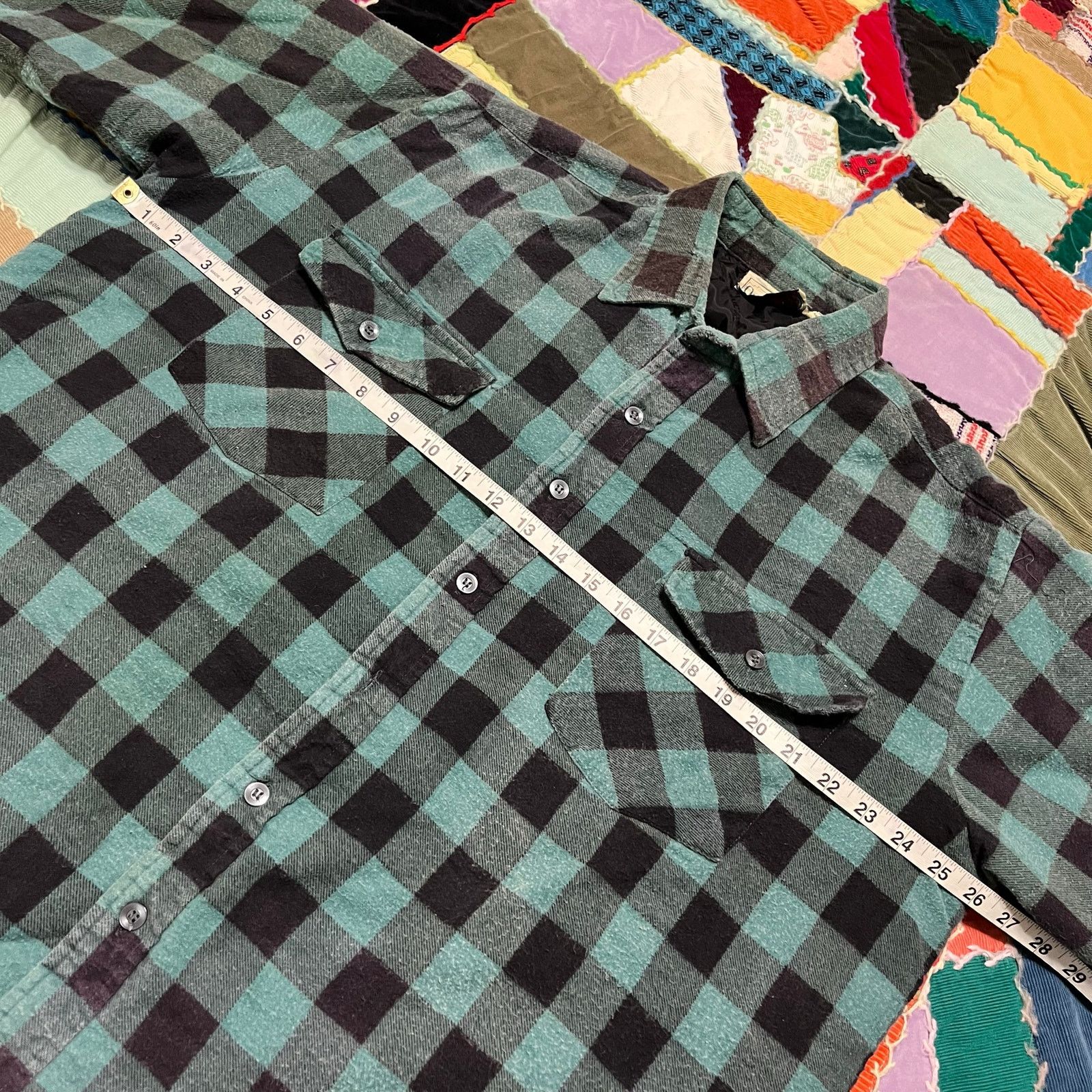 Other Vintage Open Trails Nylon Lined Turquoise Plaid Button Up XL Size US XL / EU 56 / 4 - 5 Thumbnail