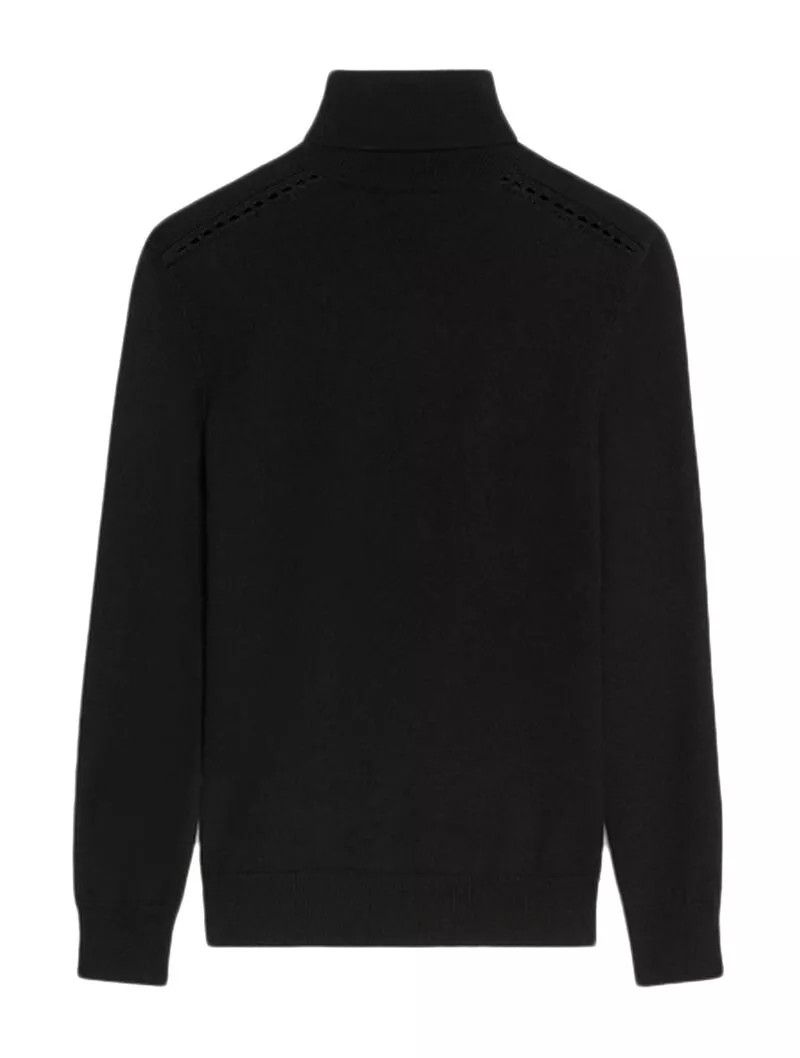 Celine CELINE $1300 Black Triomphe Cashmere Sweater NWT Size XXS / US 00 / IT 34 - 2 Thumbnail