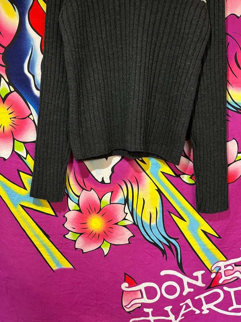 Diesel Vintage Diesel knit wool mens sweater in dark gray y2k Size US M / EU 48-50 / 2 - 6 Thumbnail