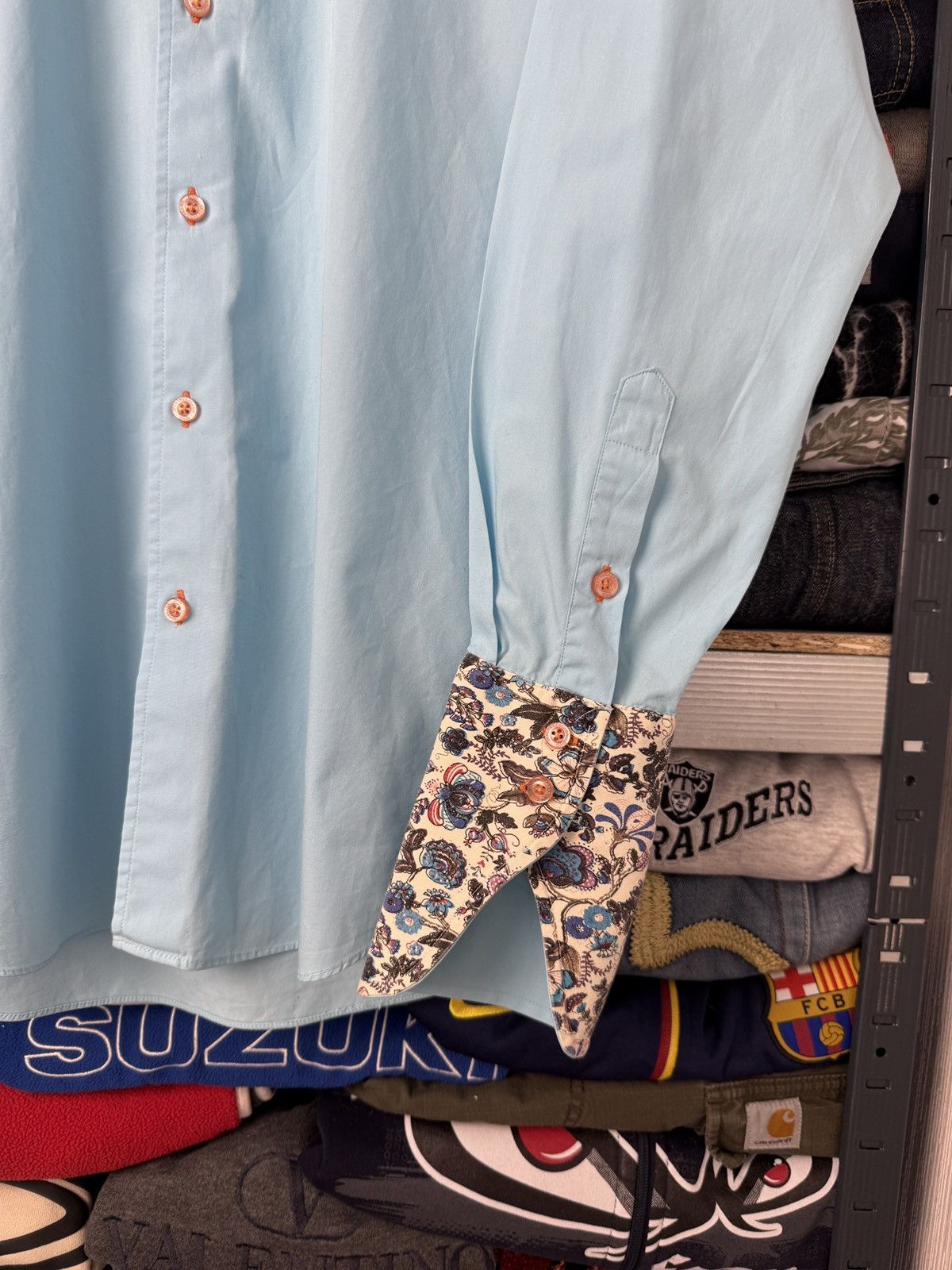 Dolce & Gabbana Dolce & Gabbana Painted Flower Button Up Shirt Tee Size US XL / EU 56 / 4 - 5 Thumbnail