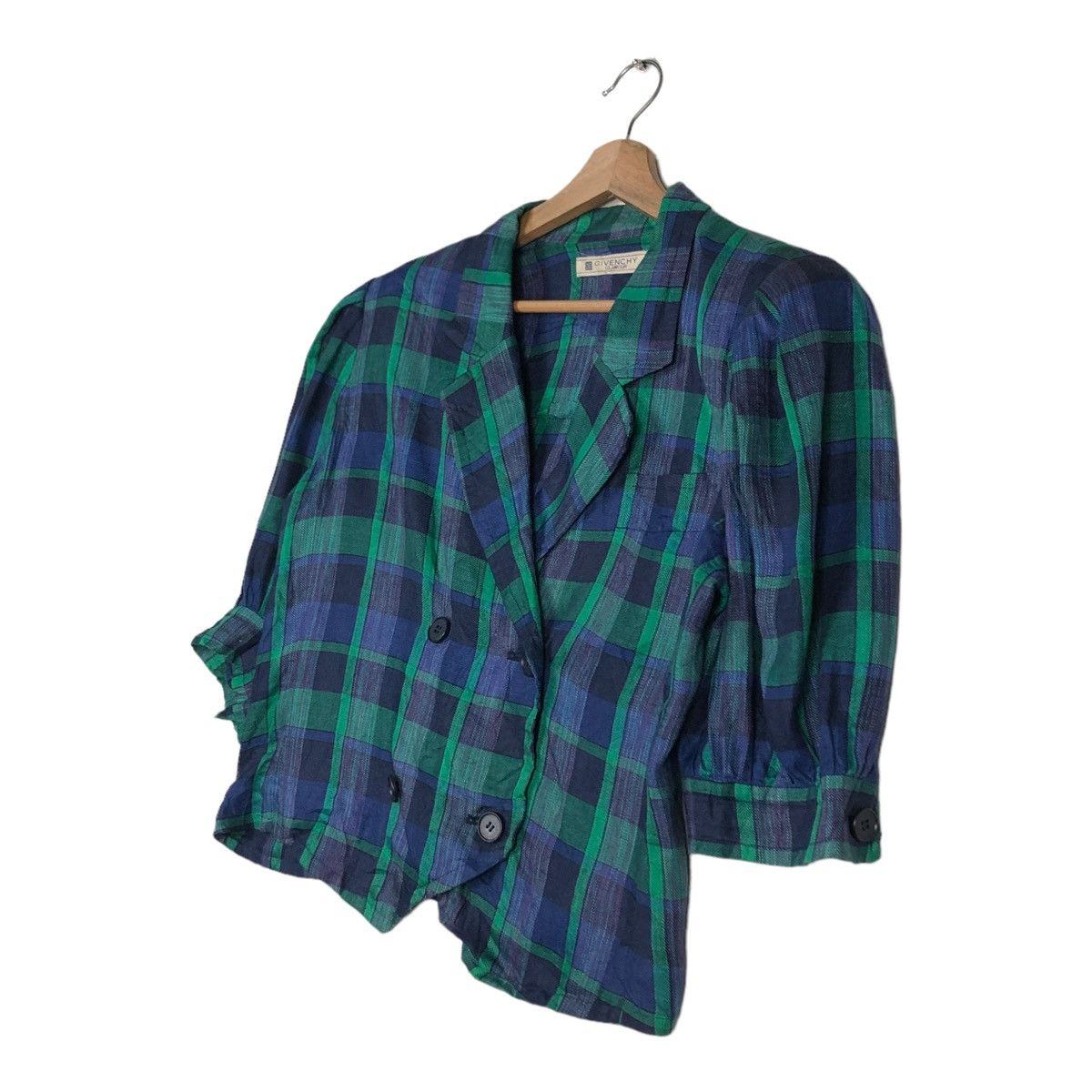 Givenchy 🔥VINTAGE CROPPED BUTTON JACKET GIVENCHY GLAMOUR TARTAN Size M / US 6-8 / IT 42-44 - 2 Thumbnail