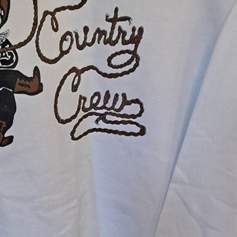 Jerzees Vintage The Country Crew Embroidered on Front Sweatshirt Siz Size US L / EU 52-54 / 3 - 7 Thumbnail