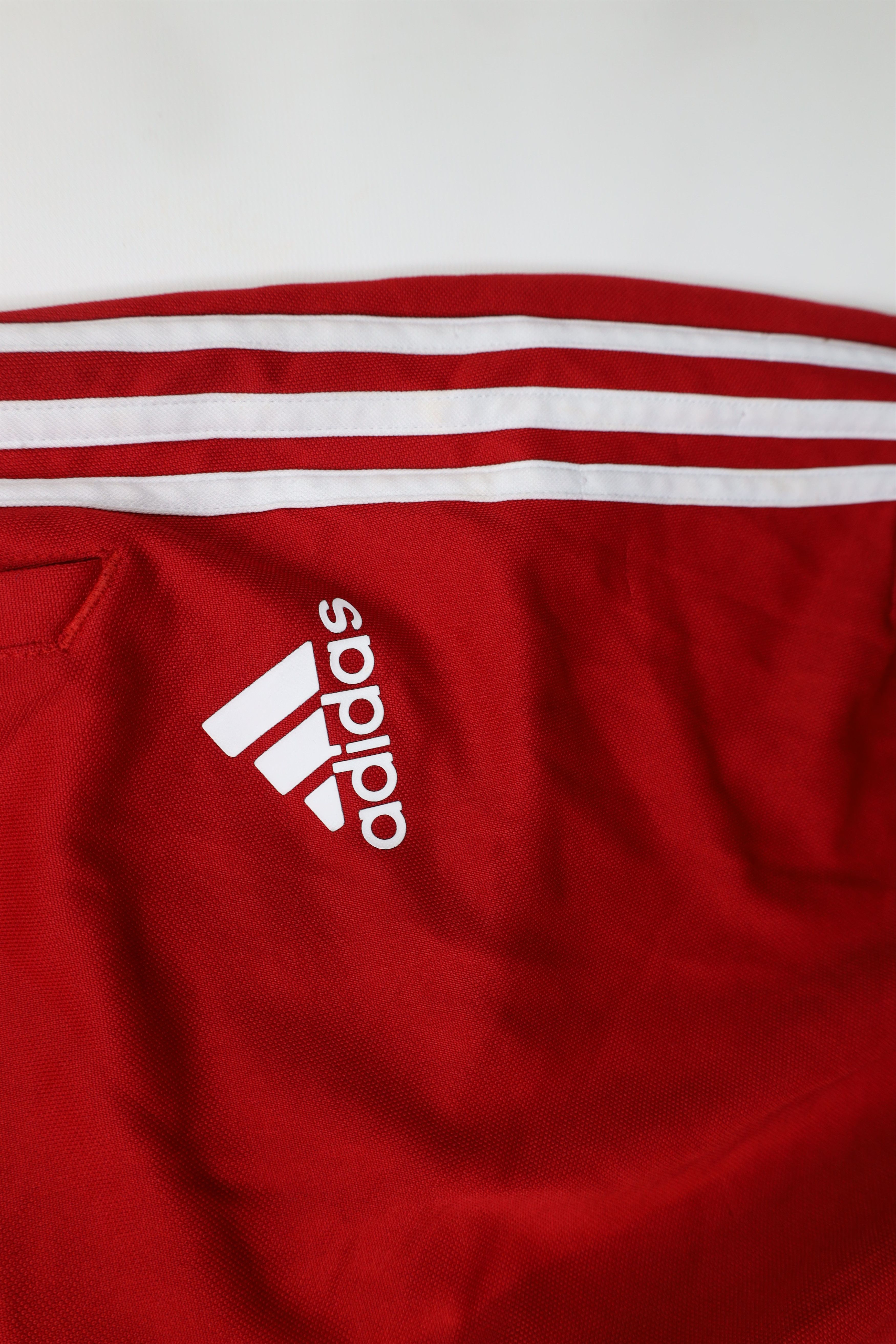 Adidas × Vintage Vintage Y2K Adidas Striped Tapered Soccer Warm Up Pants Red Size US 36 / EU 52 - 8 Thumbnail