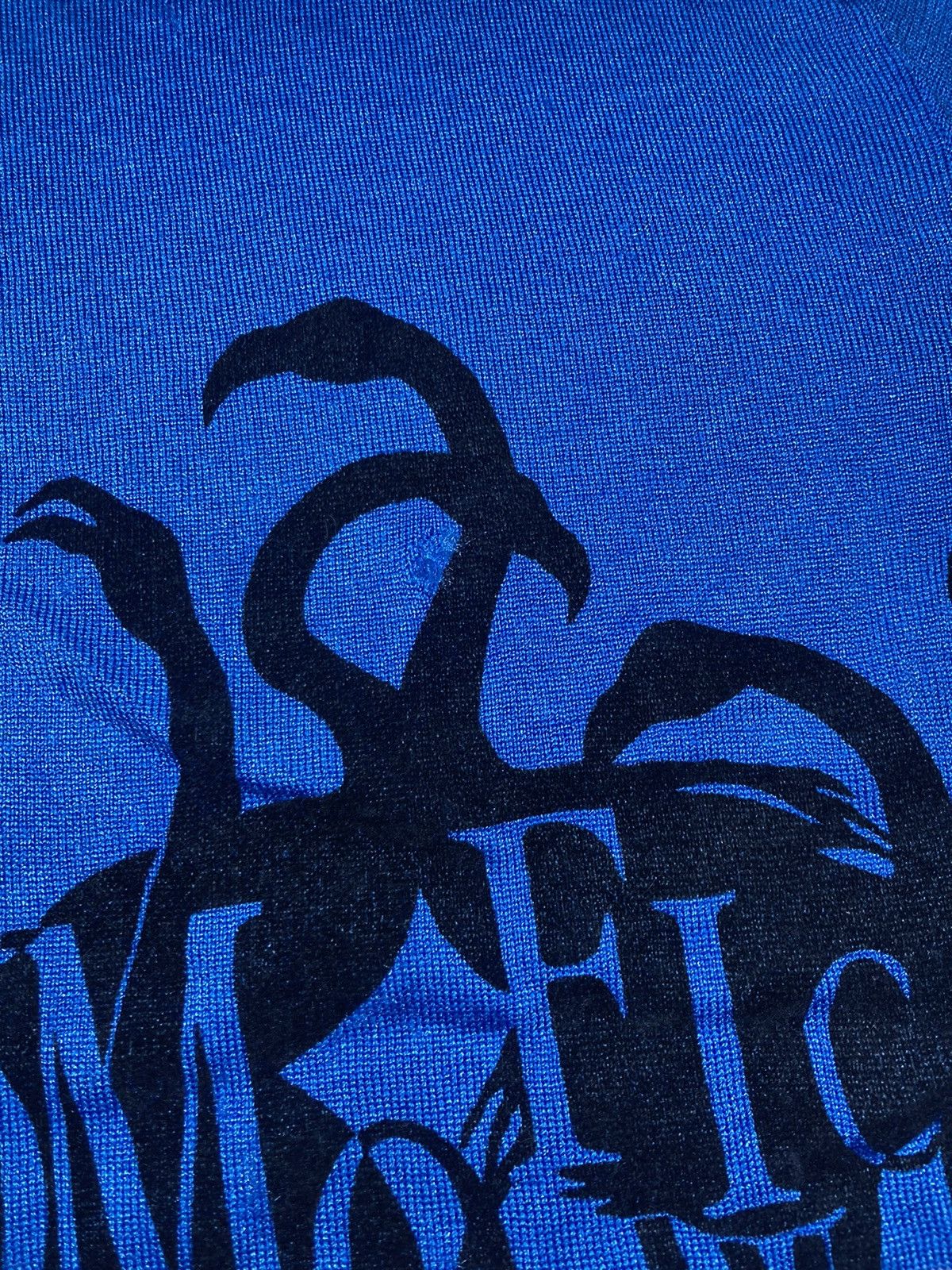 Japanese Brand × Yoshiyuki Konishi SS96 Ficce Yoshiyuki Konishi Blue Flamingo Water Knit 90s Size US L / EU 52-54 / 3 - 3 Thumbnail