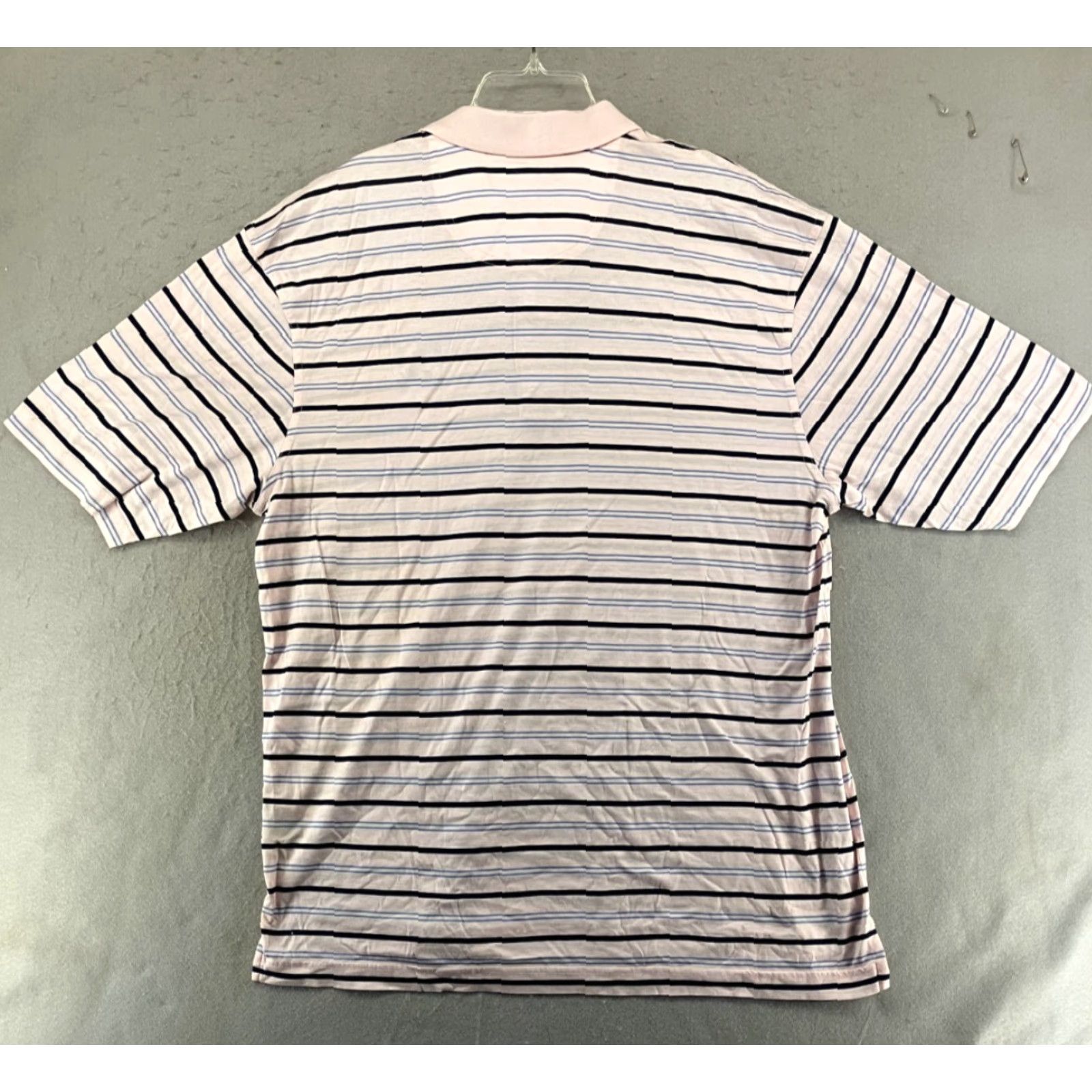 Vintage Oxford Golf Mens Polo Shirt L Pink Striped Short Sleeve Casual 100% Cotton Classic Size US L / EU 52-54 / 3 - 6 Thumbnail