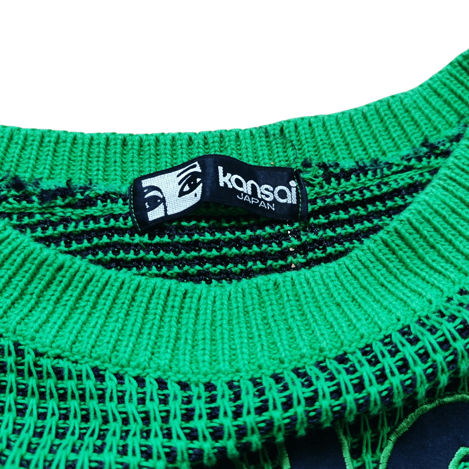 Kansai Yamamoto Kansai Yamamoto Japan Vintage 80s Mesh Knit Sweater Green Size M / US 6-8 / IT 42-44 - 4 Thumbnail