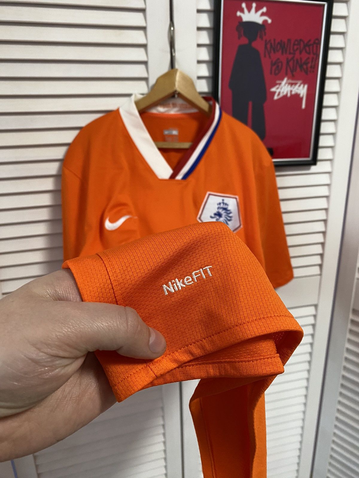 Nike Shirt Soccer Jersey Nike Fit KNVB Nederland 2008 - 09 Y Size US XL / EU 56 / 4 - 3 Thumbnail